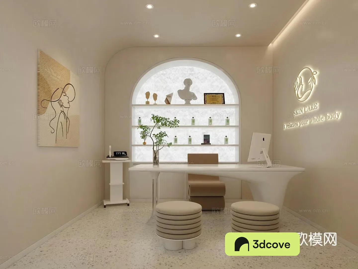 Modern beauty salon consultation room Beauty salon testing room Beauty salon manager room