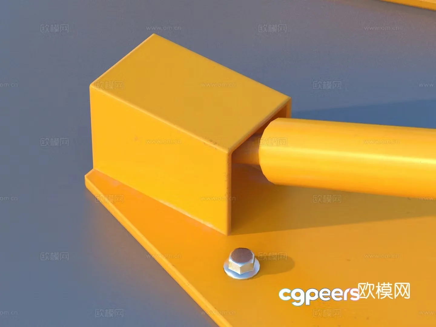 Car parking space lock 3d model