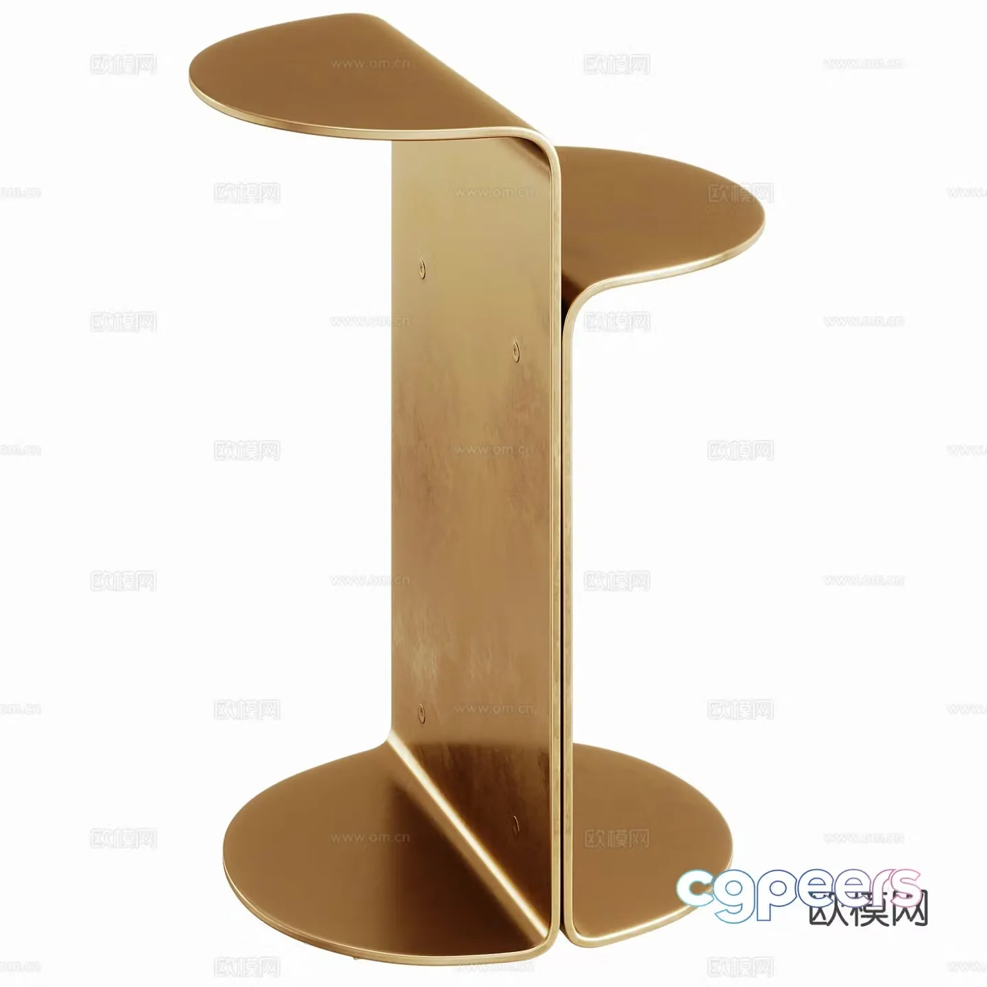 Modern corner table side table 3d model