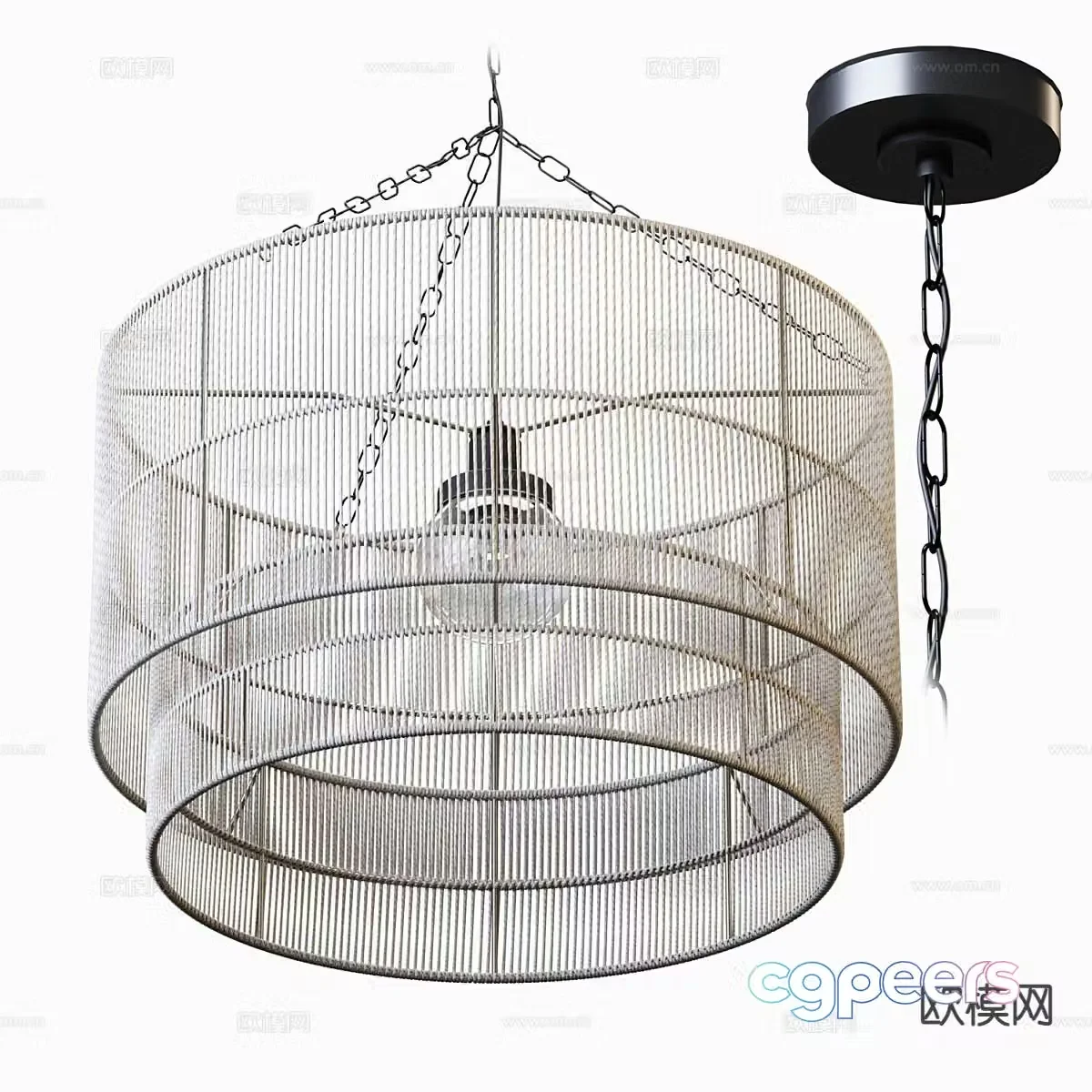 Modern rope chandelier outdoor chandelier 3d model