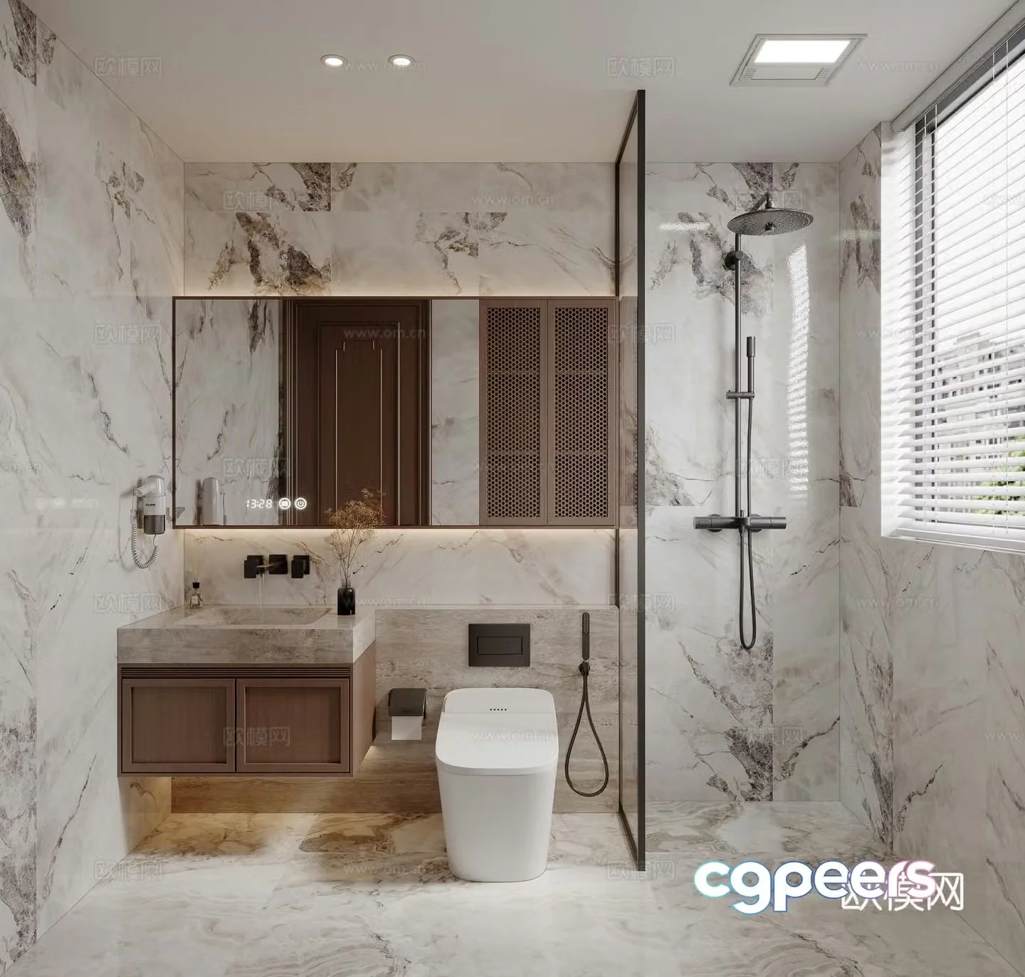 New Chinese bathroom 3D model