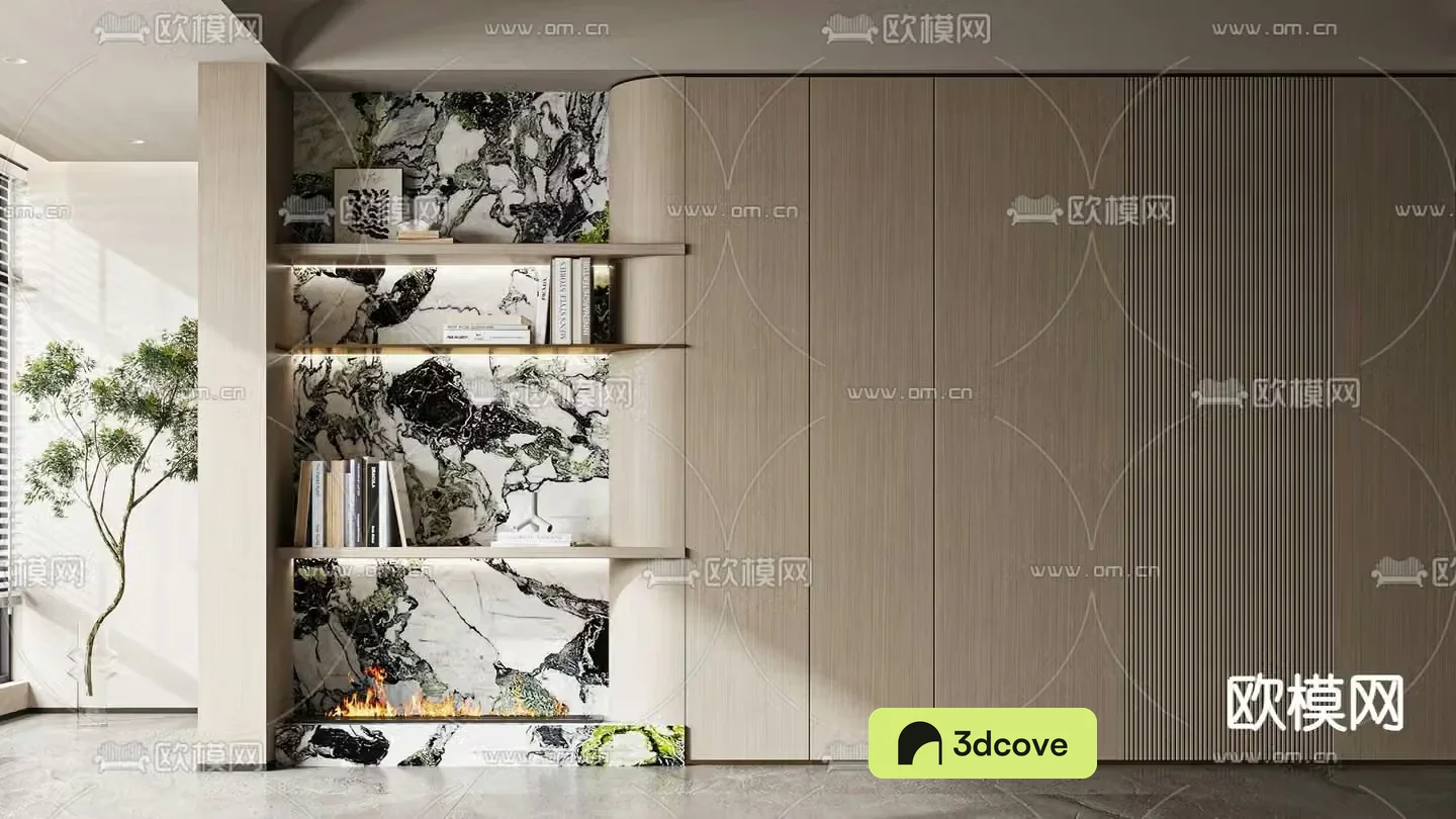 Modern decorative cabinet background wall