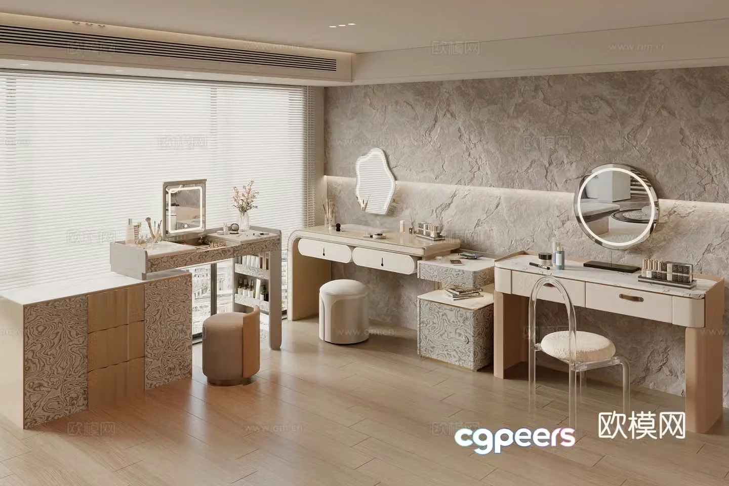Modern dressing table 3d model