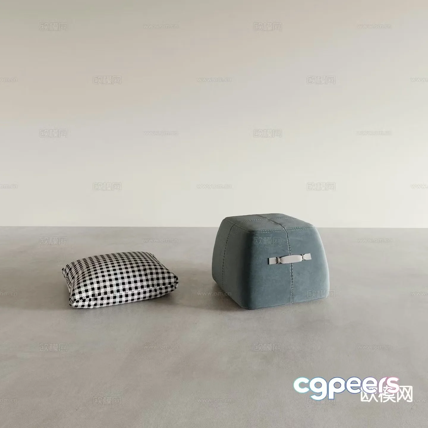 Modern stool sofa stool shoe changing stool 3D model