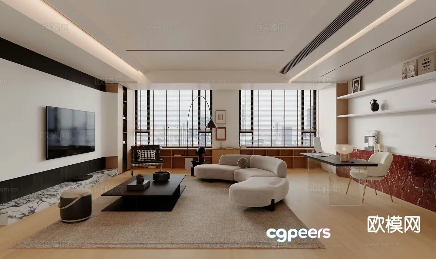 Modern living room 3d model