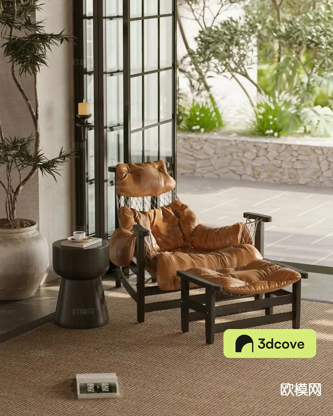 Medieval style chair leisure chair footrest