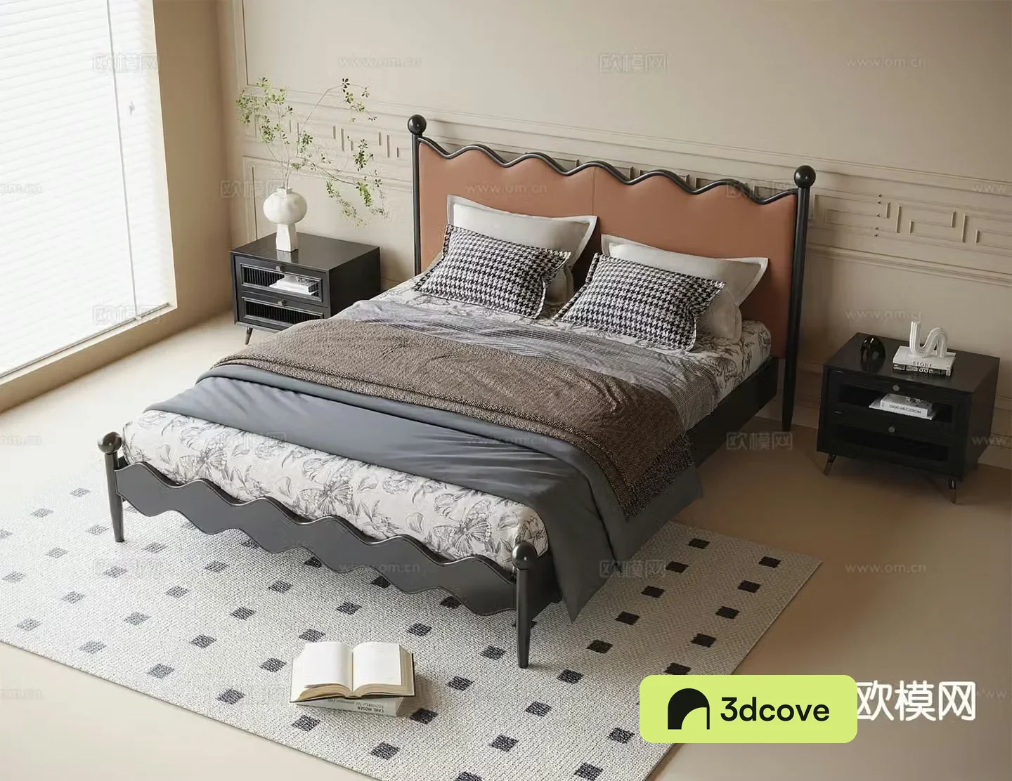 French double bed
