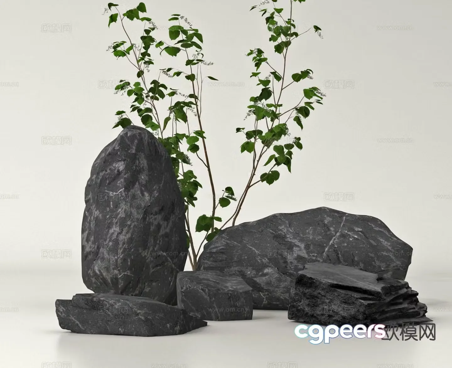 Landscape stone setting stone stone 3d model