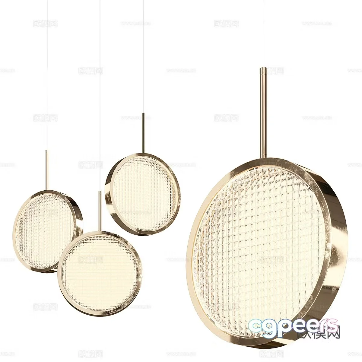 Modern Italian light luxury metal decorative small chandelier 3d model