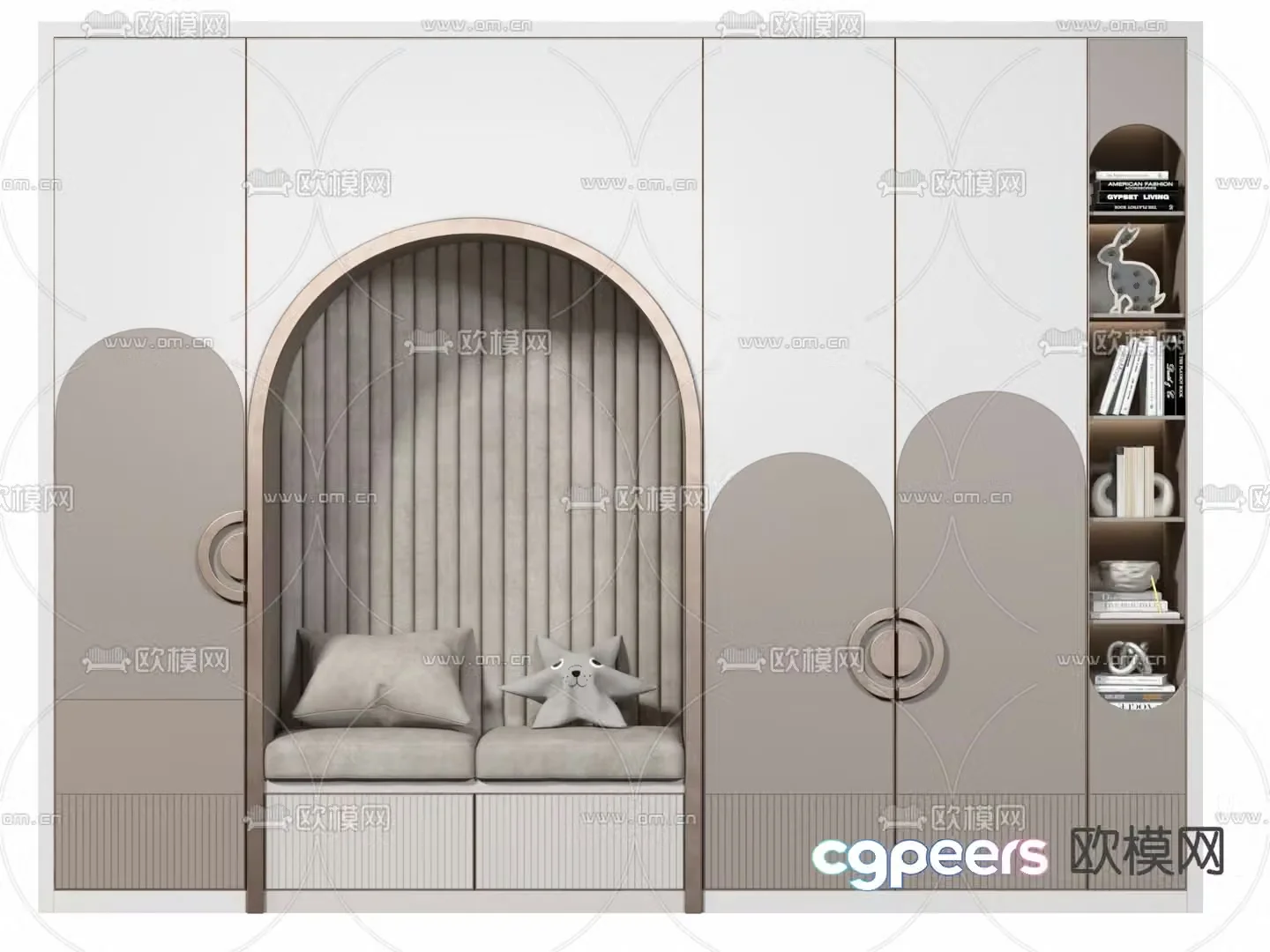 Modern children’s wardrobe locker 3d model