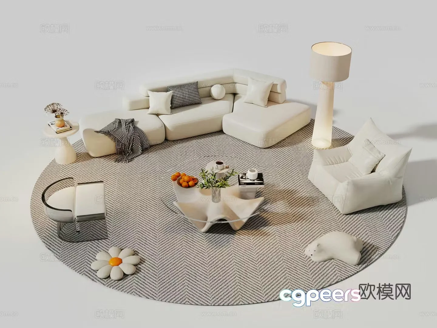 Modern modular sofa modular sofa 3d model