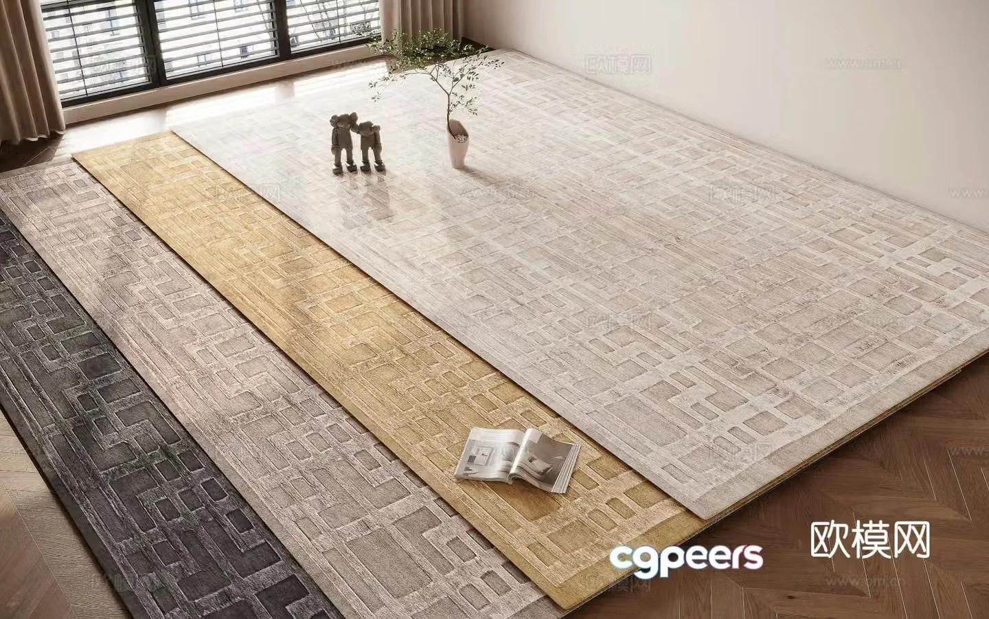 Modern carpet 3d model