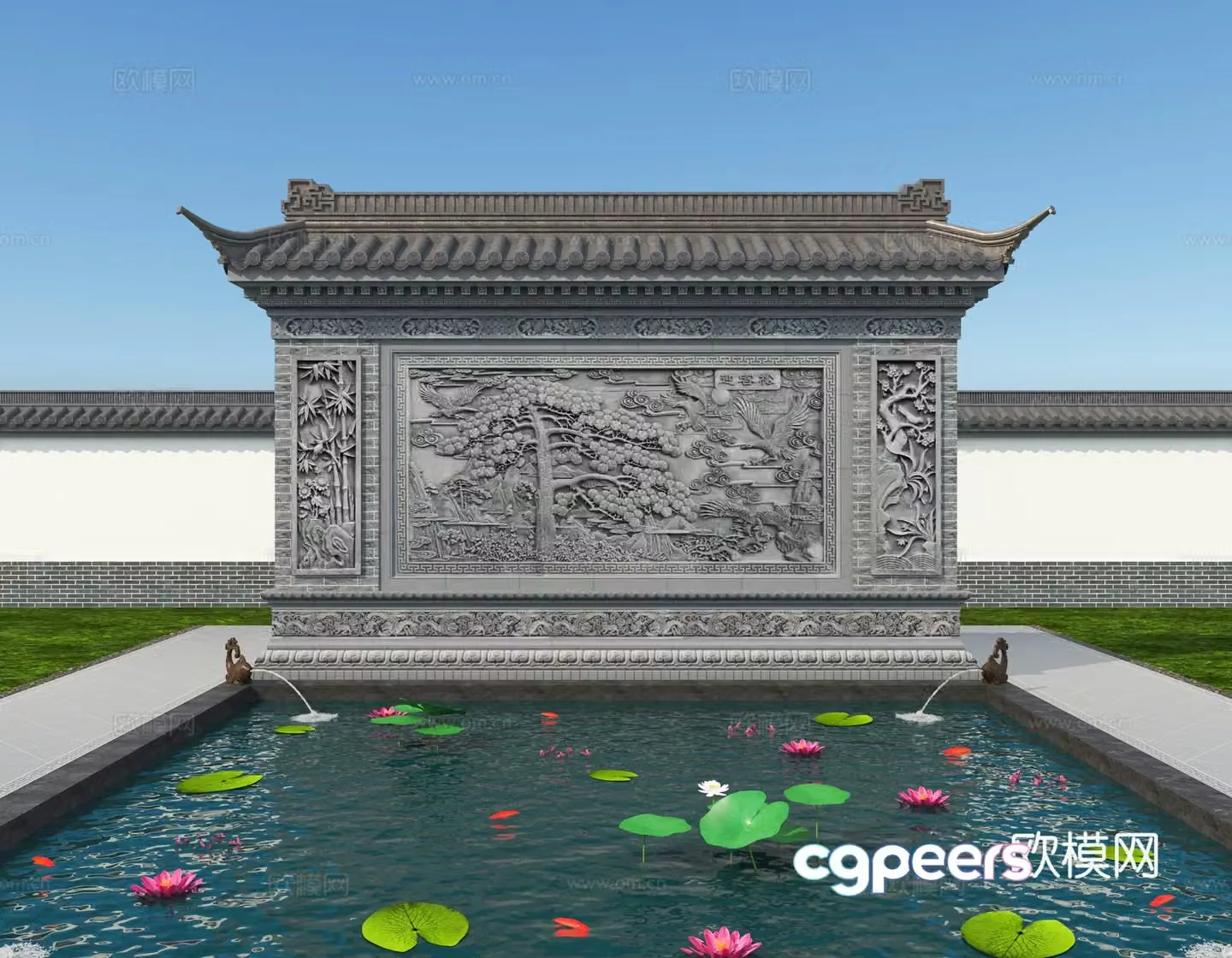 Screen wall 3d model
