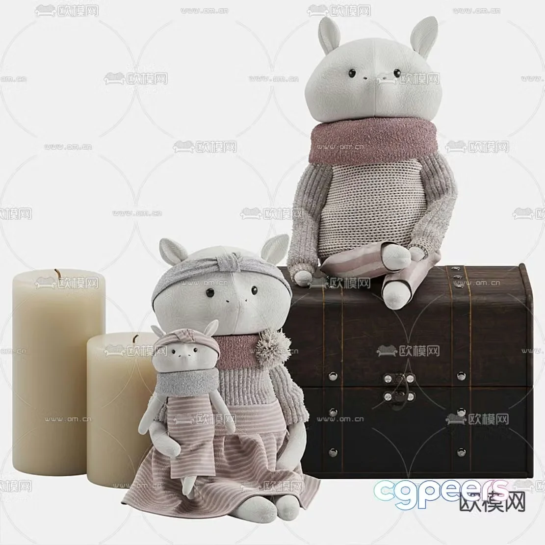 Modern children’s doll toy 3d model