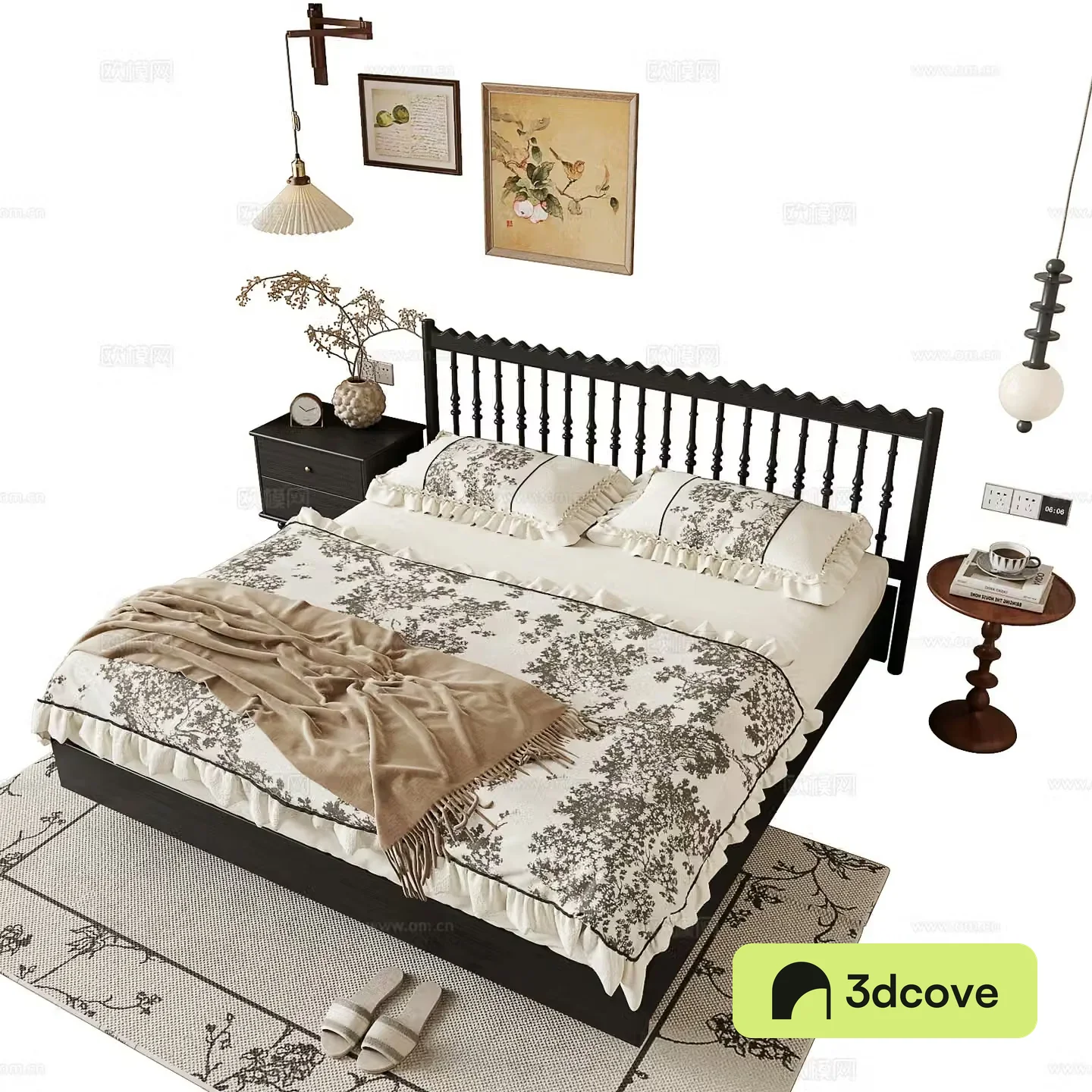 Medieval style double bed