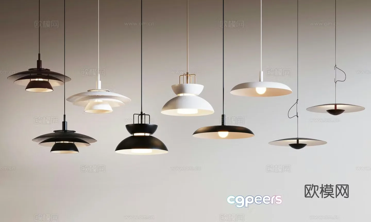 Modern chandeliers combination Bar chandeliers Art chandeliers Metal chandeliers Creative chandeliers 3D model