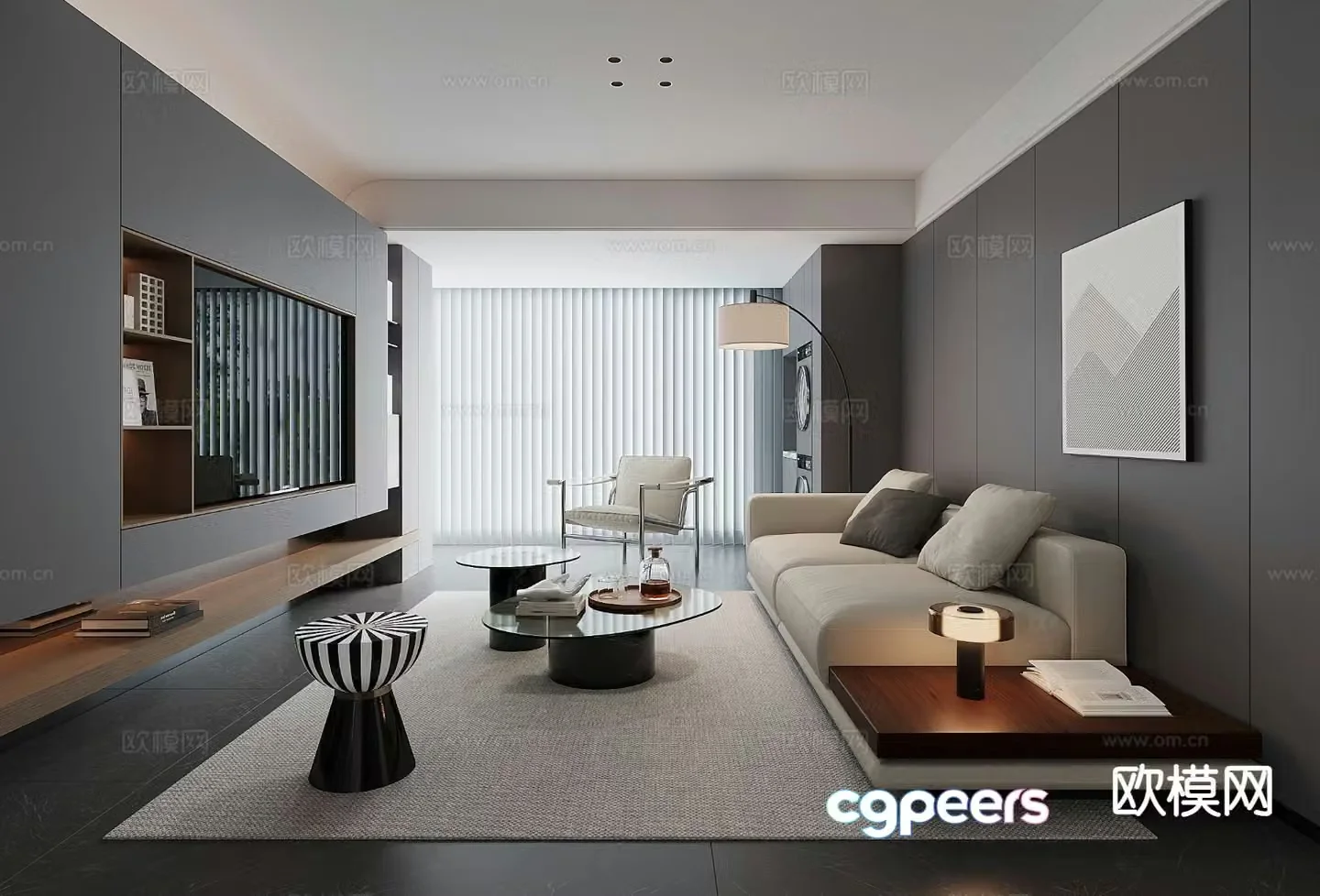 Modern living room 3d model