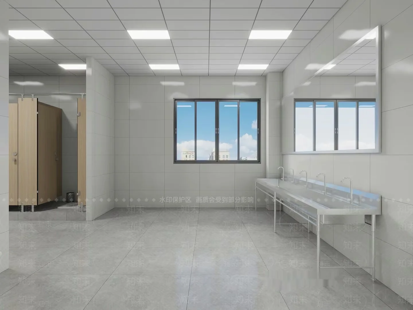 A Clean And Empty Bathroom 3D Model – 21881 – VRAY Render