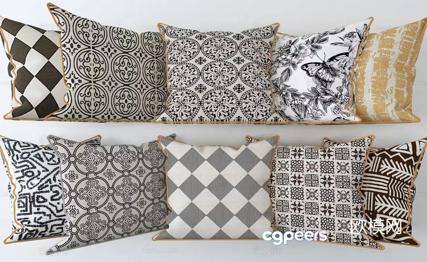 French pillow pillow pillow 3D model
