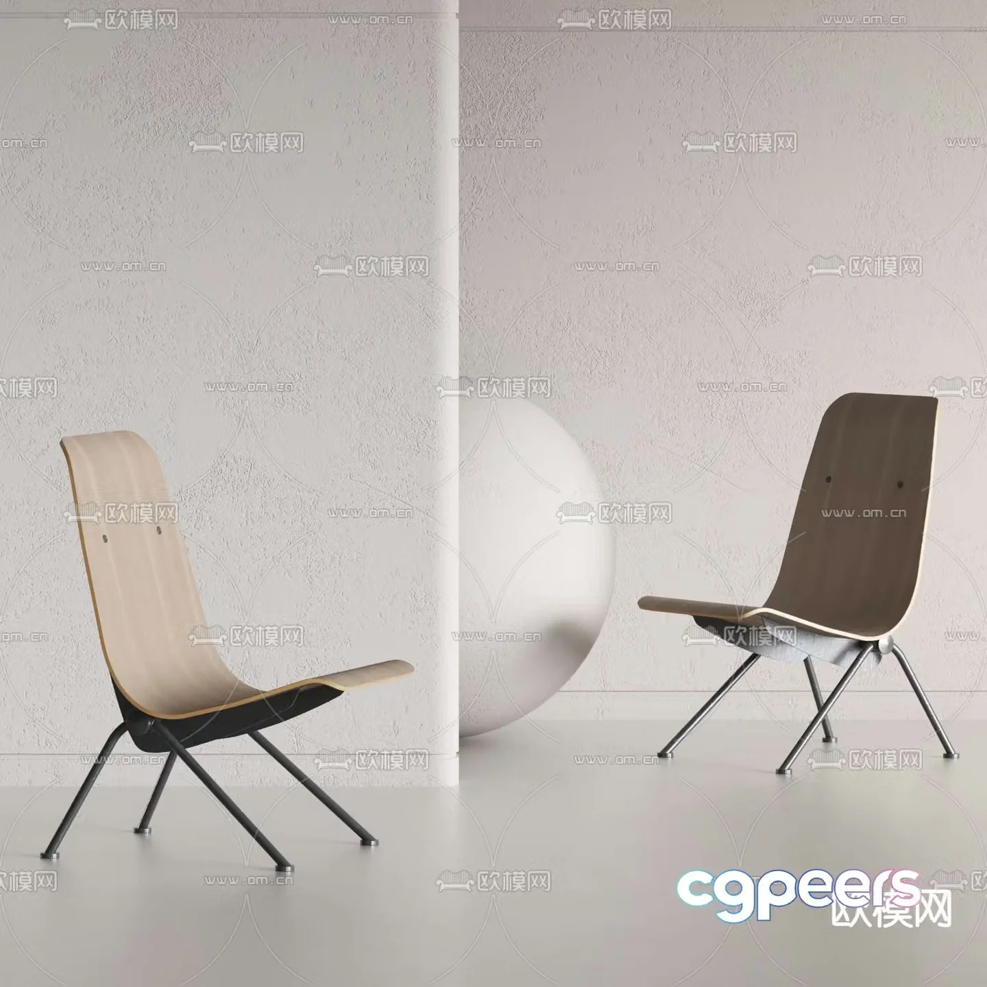 BAXTER lounge chair 3d model