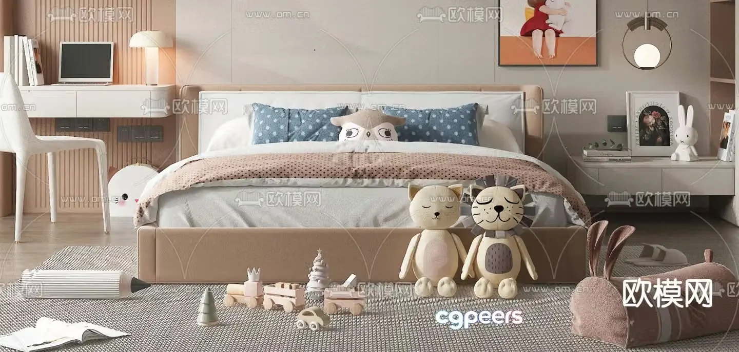 children’s bed child’s bed 3d model