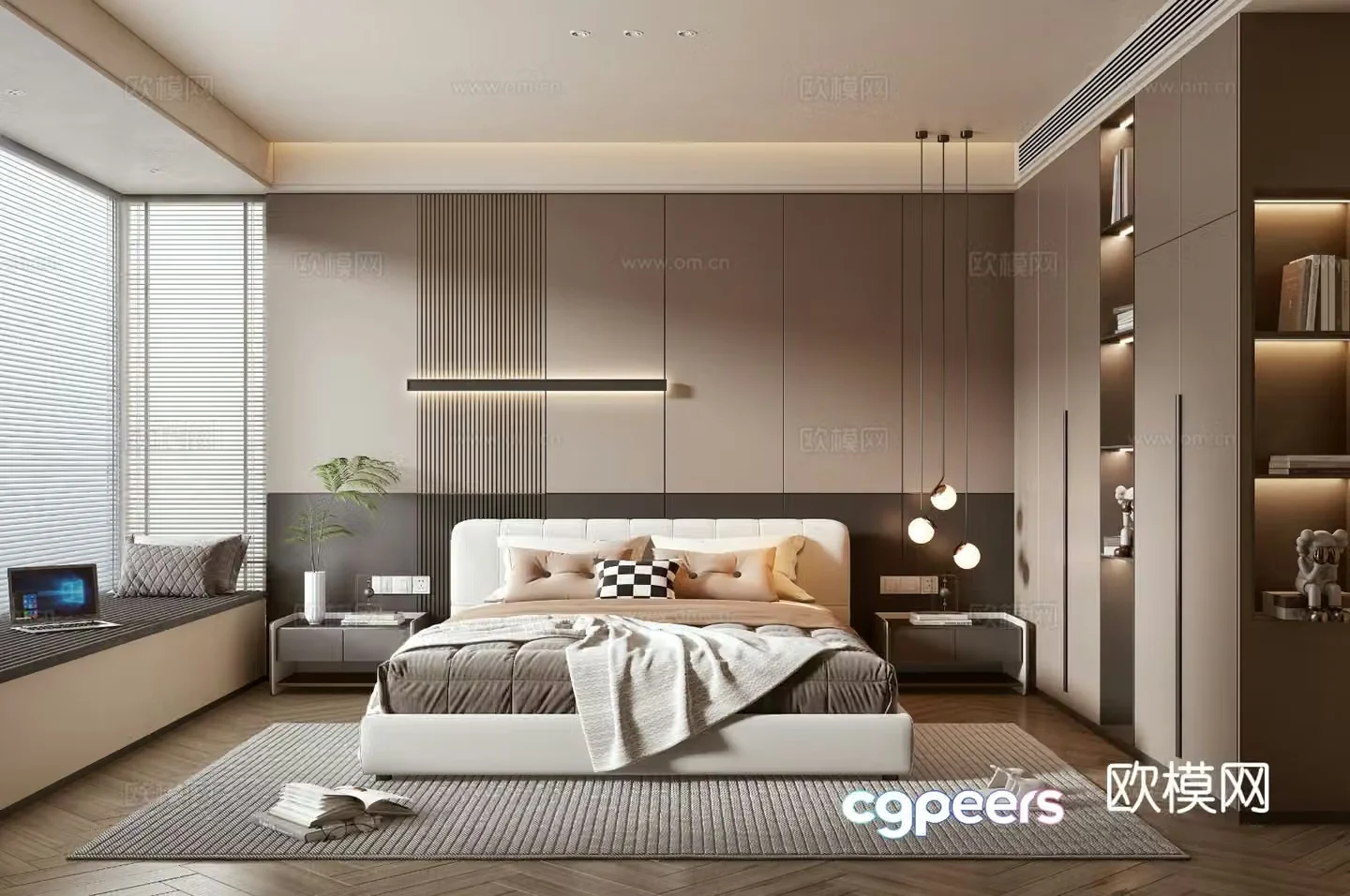 Italian home bedroom master bedroom 3d model