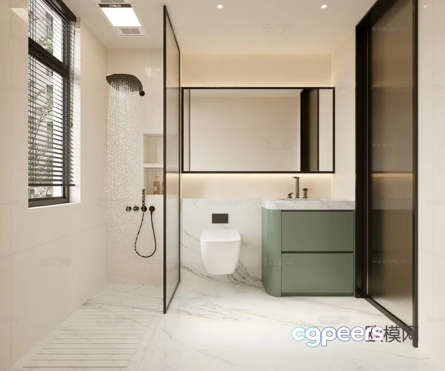 Modern bathroom bathroom 3d model