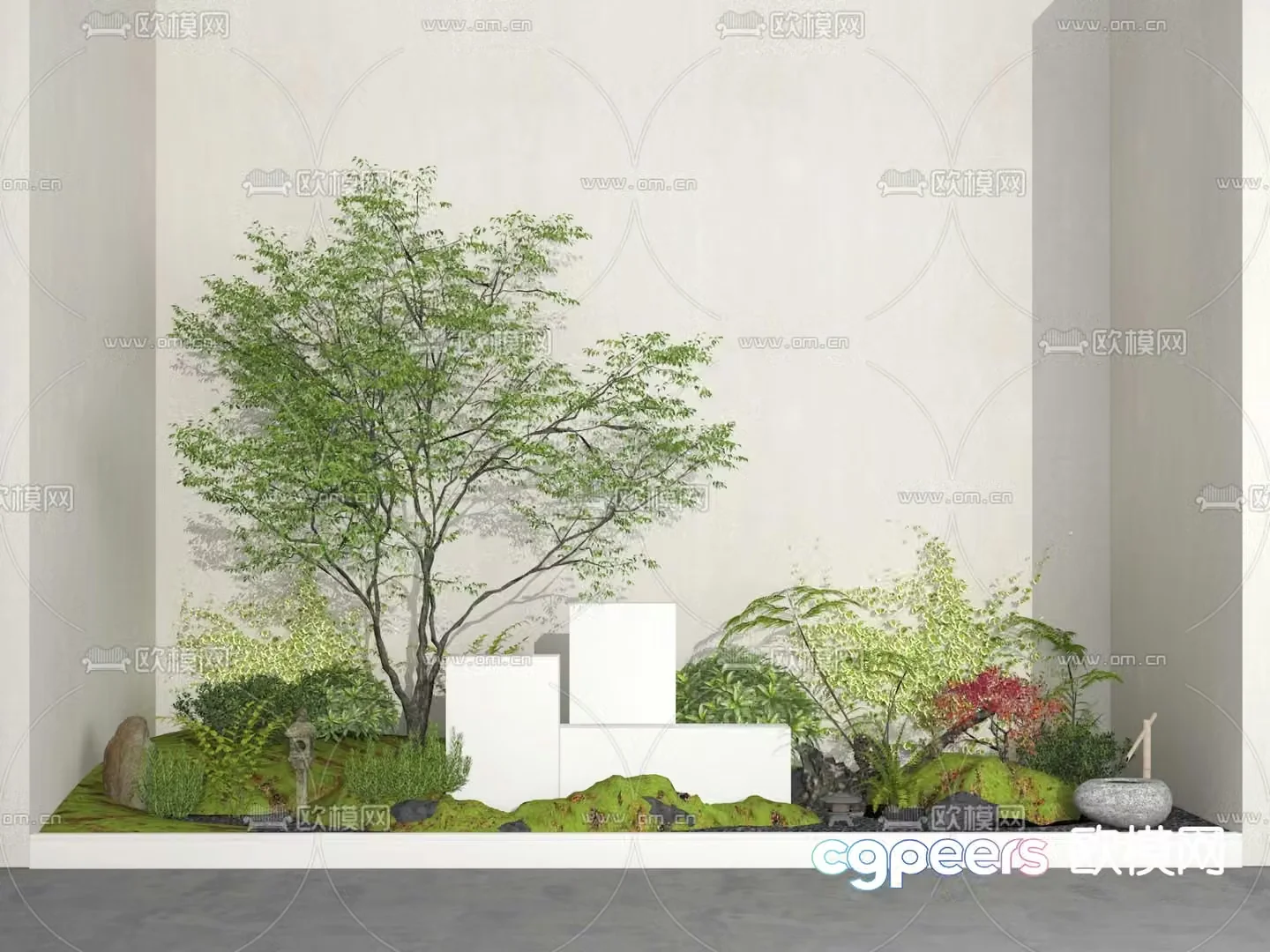Landscape sketches landscape plants small scenery 3D model
