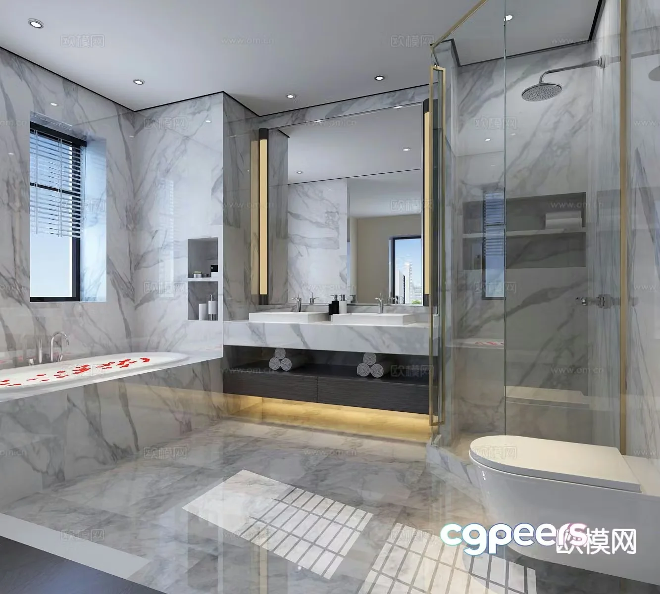 Modern bathroom bathroom 3d model