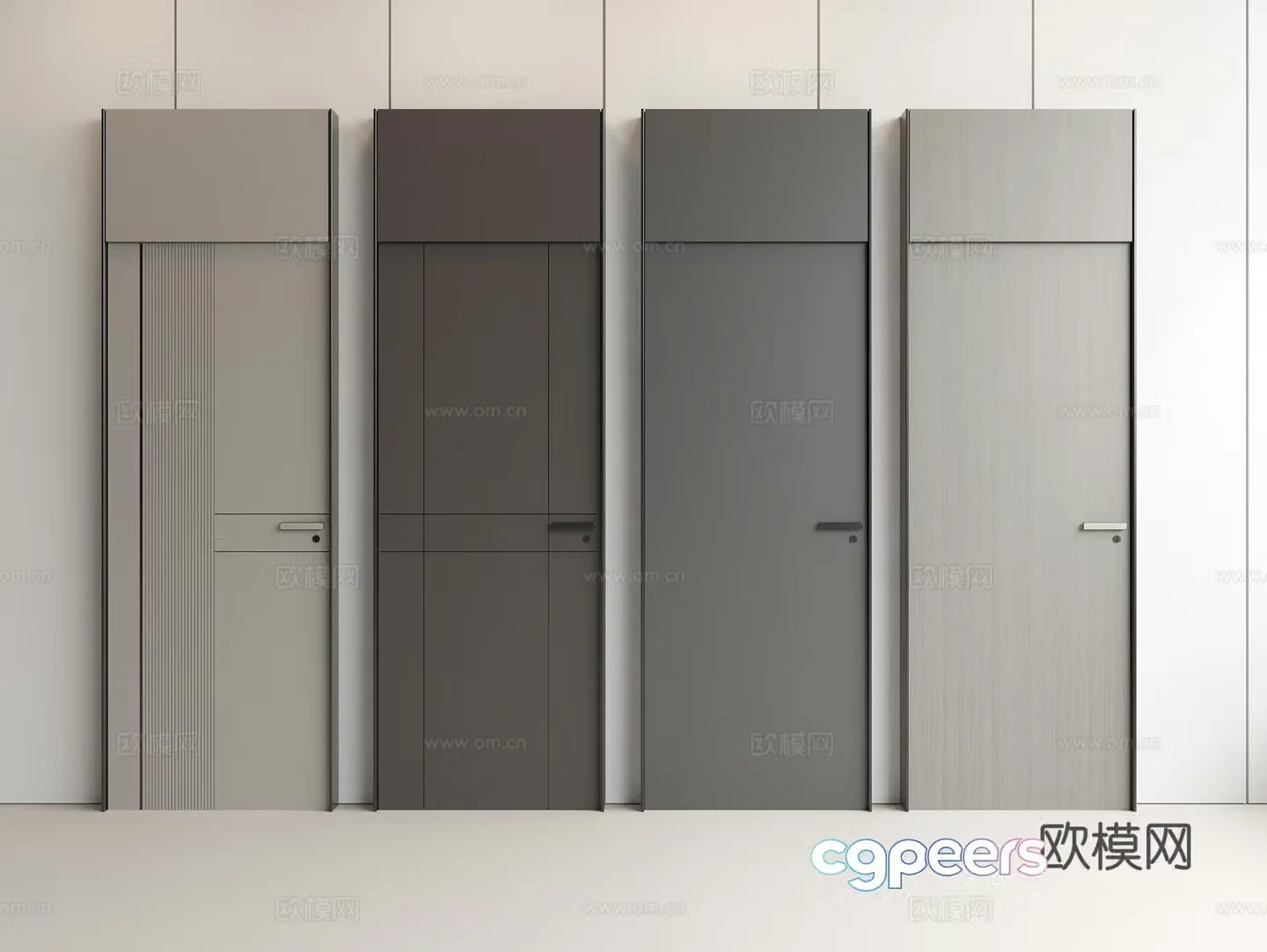 Modern door Single-open door Swing door Bedroom door Entrance door Minimalist door 3D model