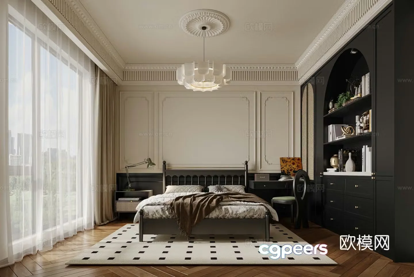 French medieval bedroom 3d model