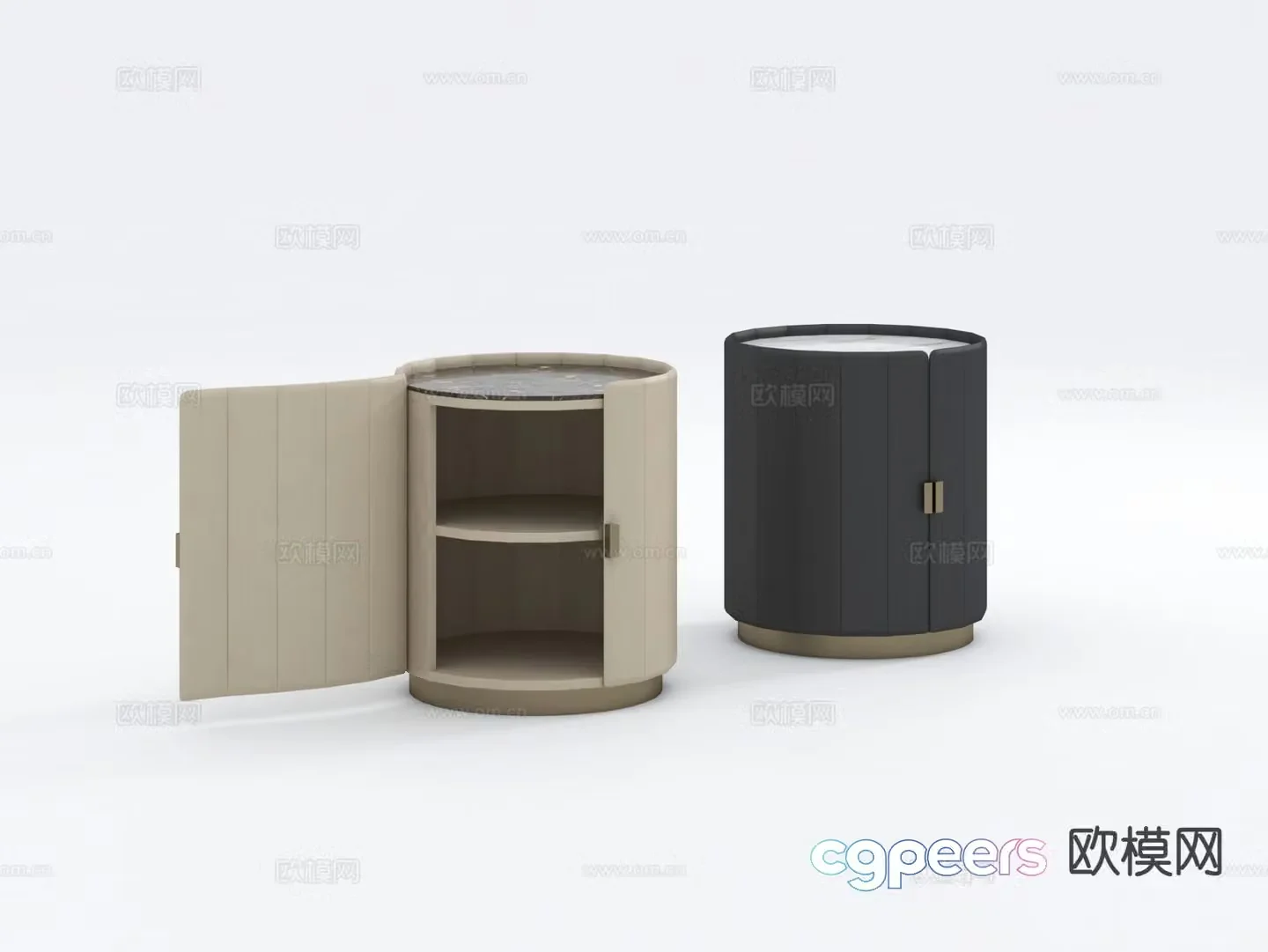 Modern bedside table 3d model