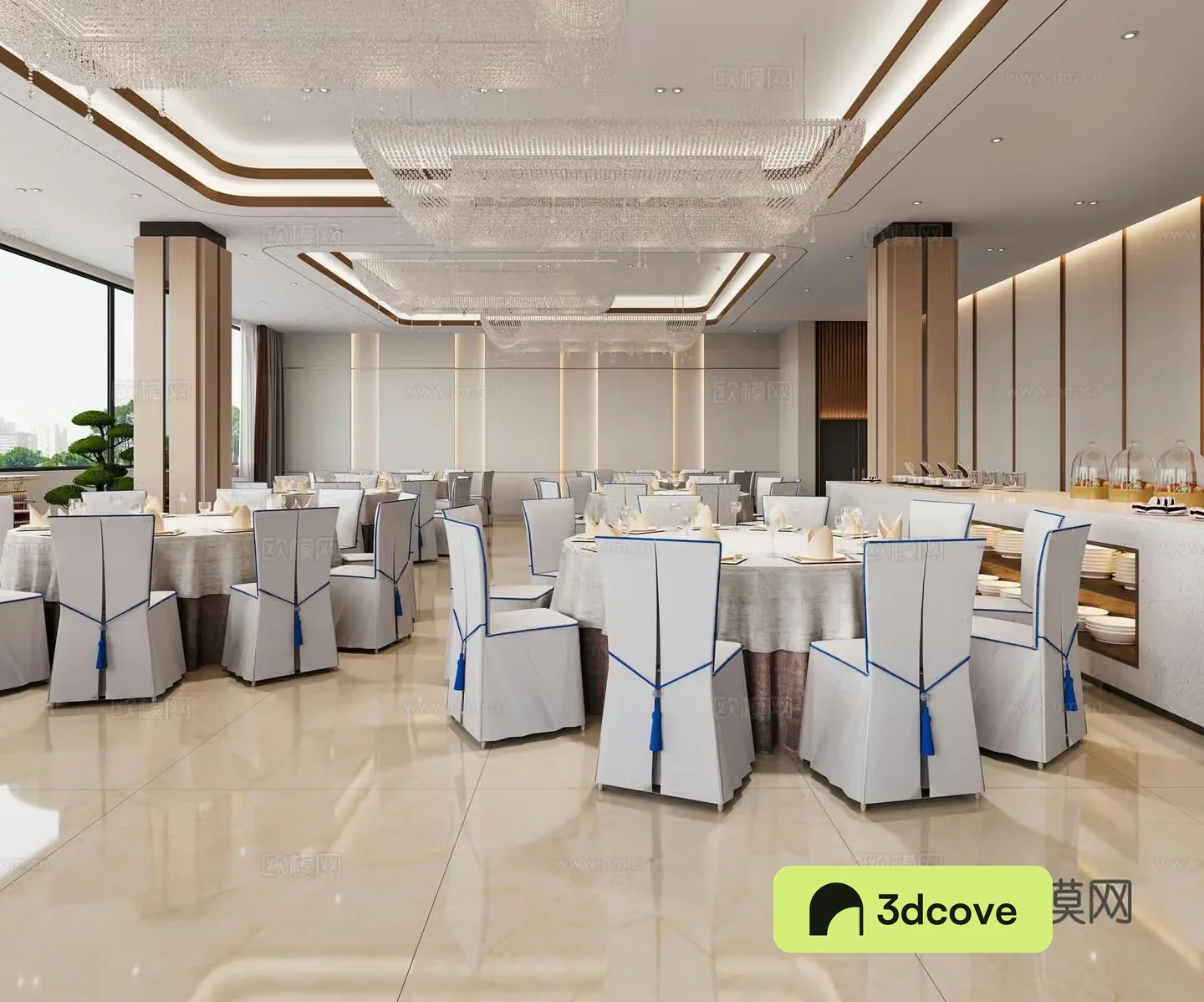 Modern light banquet hall