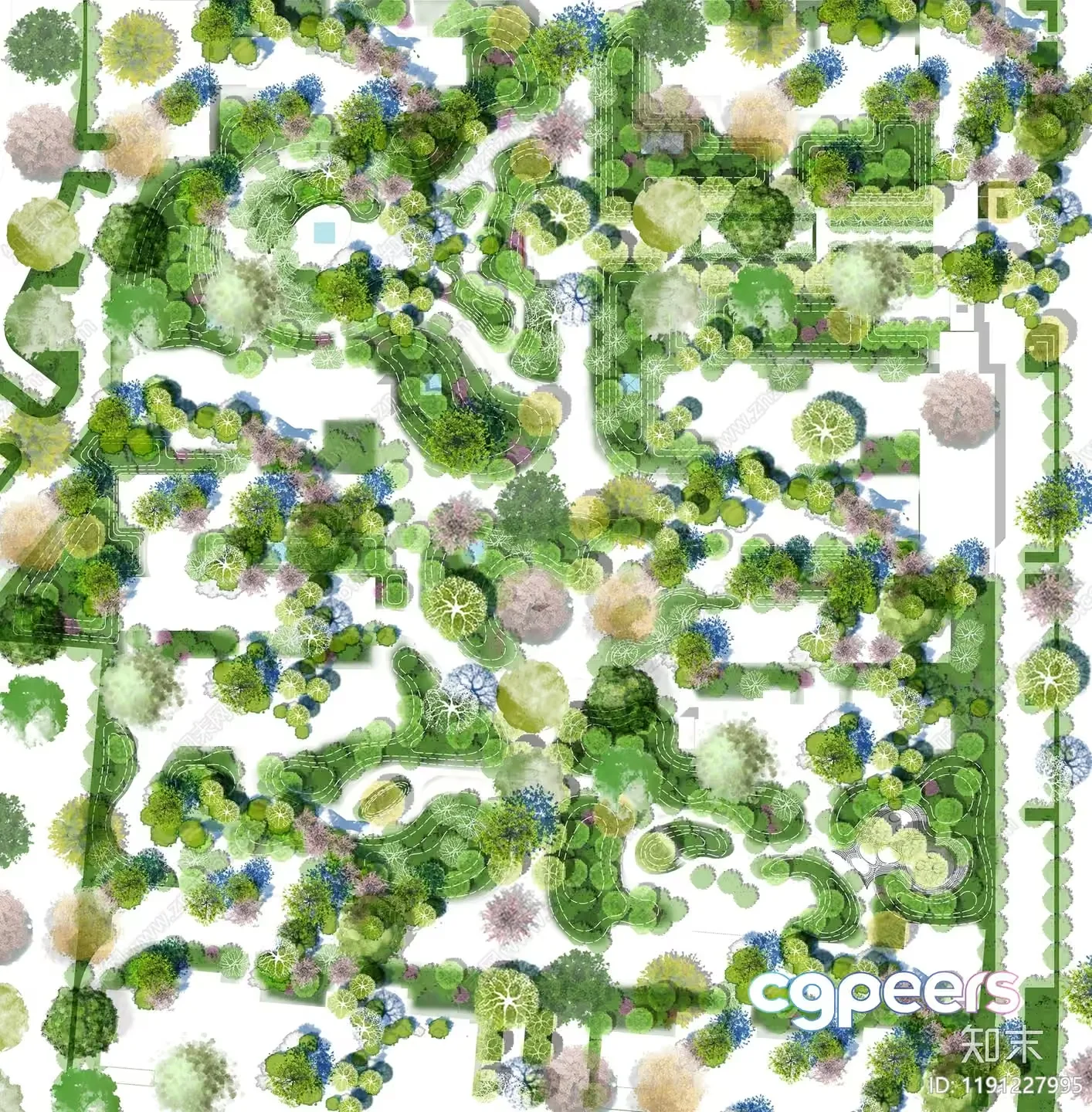 A Bird’S-Eye View Of A Golf Course 3D Model – 18351 – VRAY Render