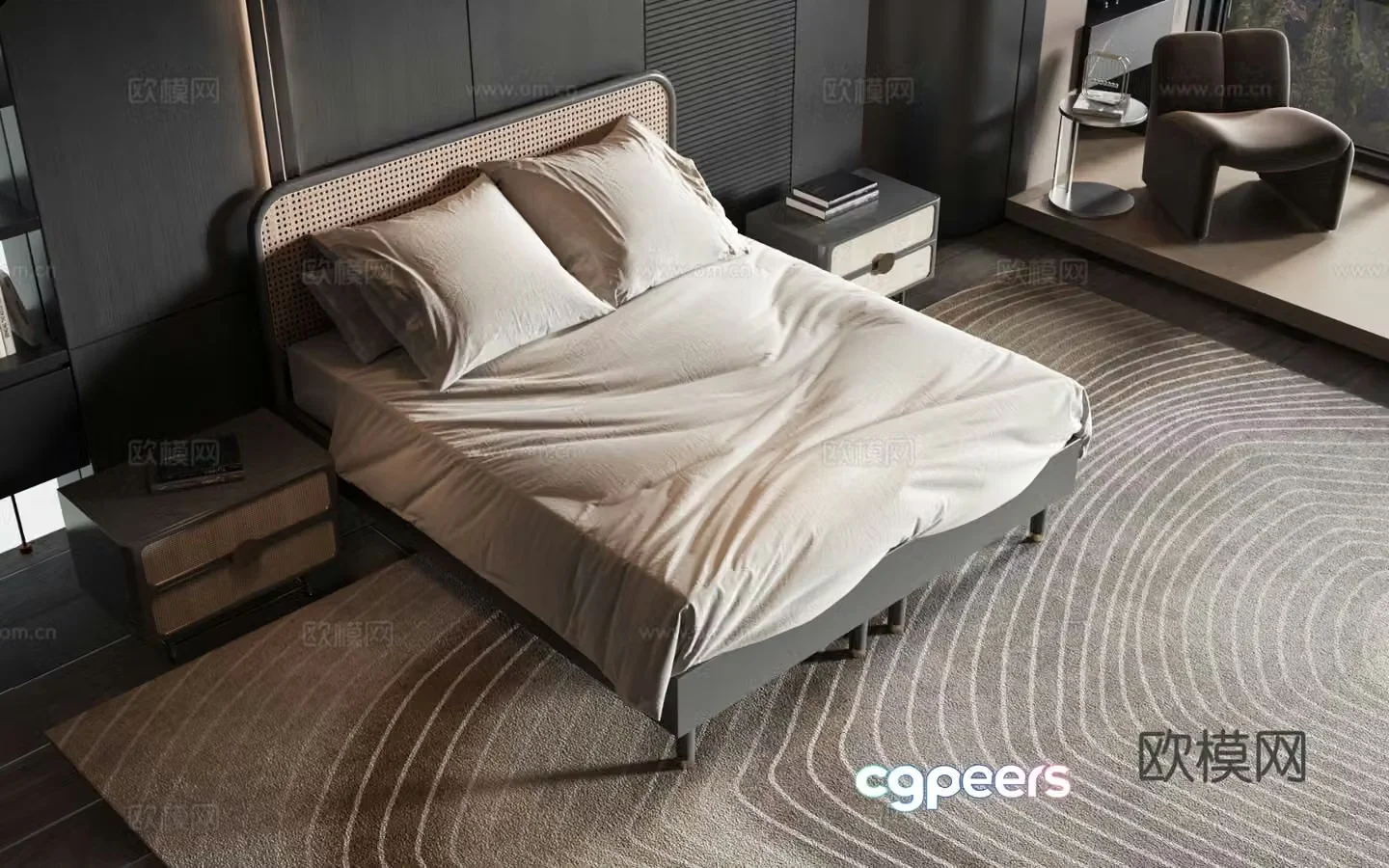 Modern style product bed 3d model