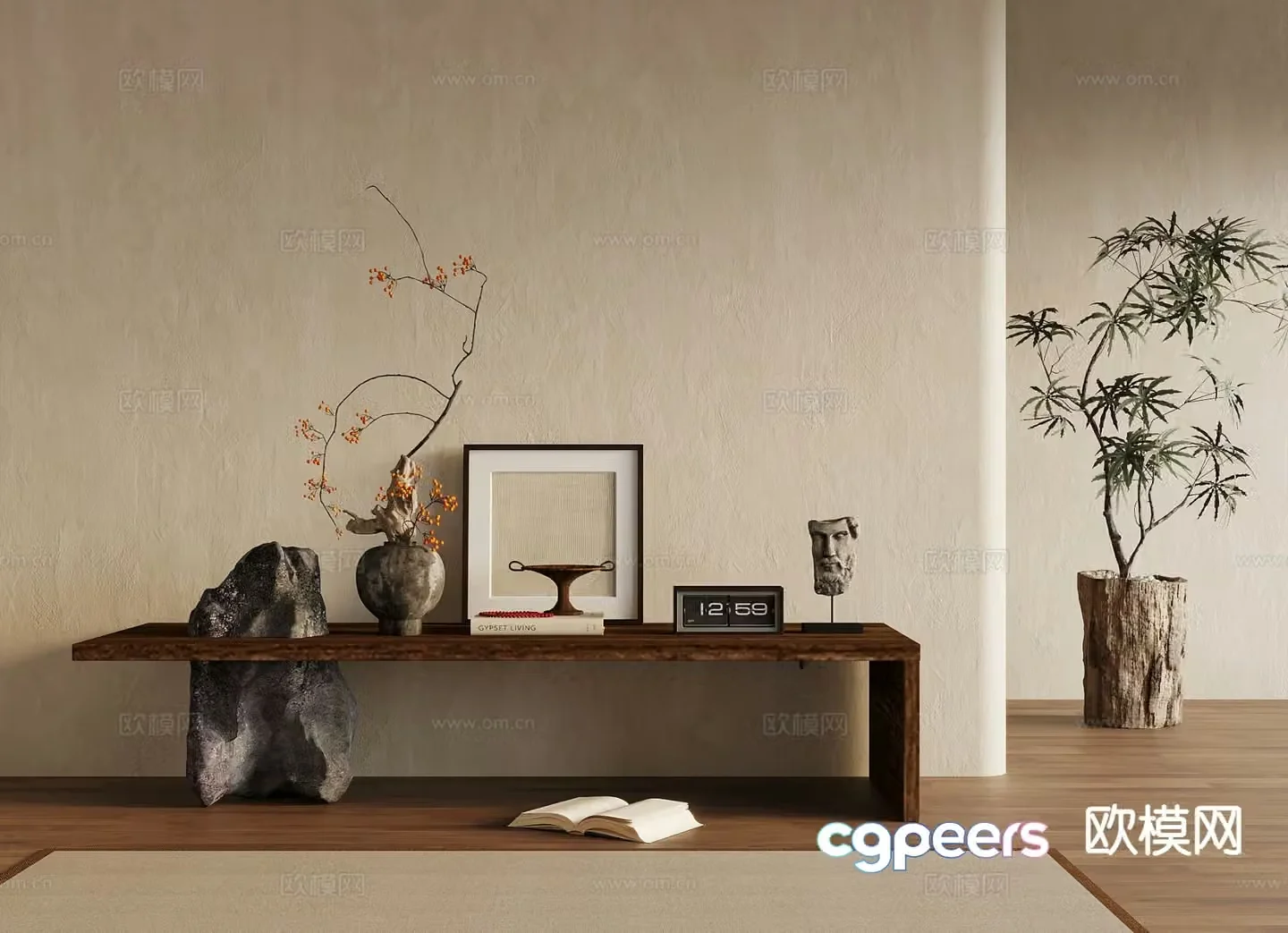 Wabi-Sabi Wind Viewing Terrace 3D Model