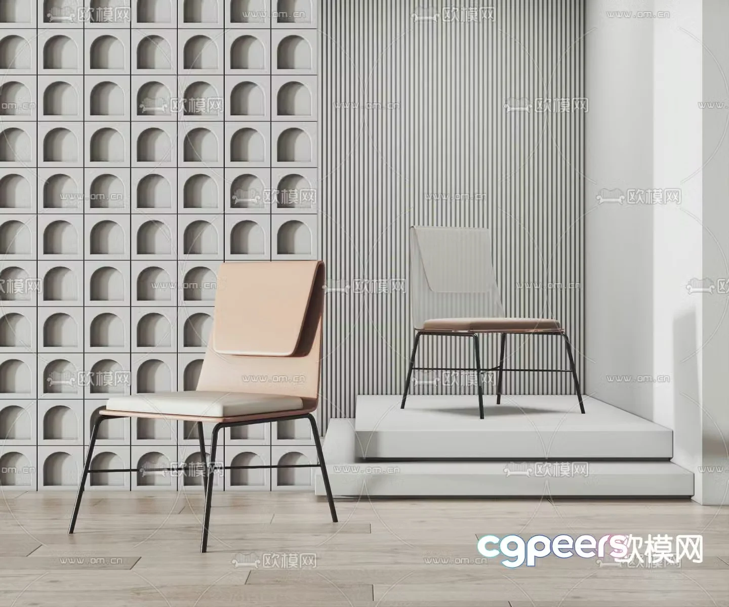 poliform single chair 3d model