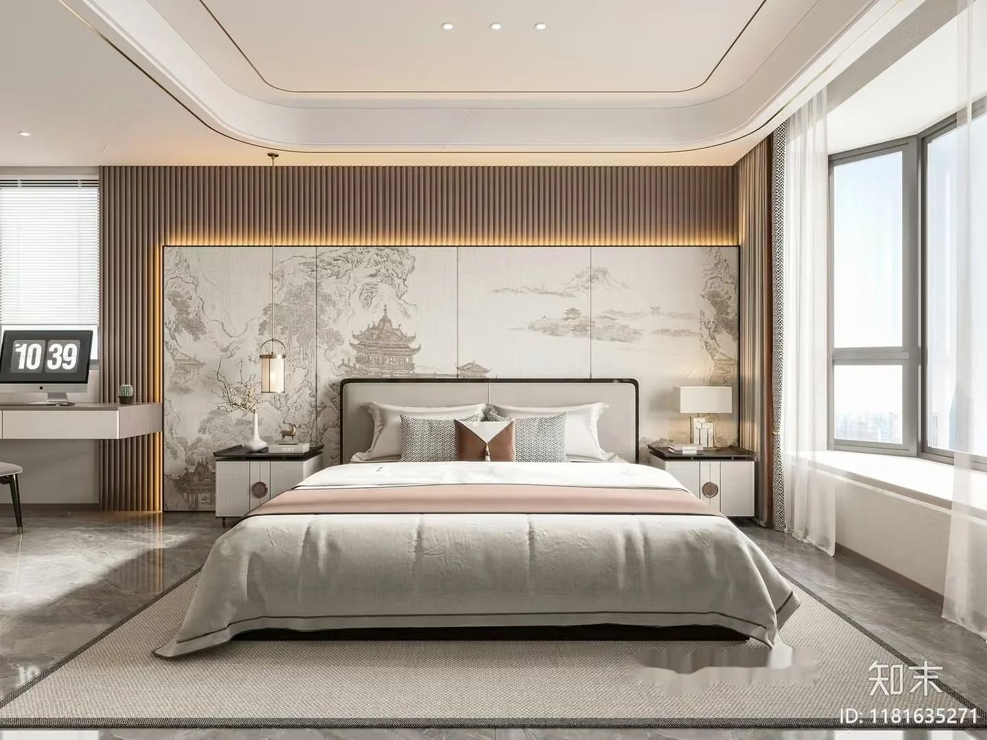 Cozy Modern Bedroom 3D Model – 18152 – VRAY Render