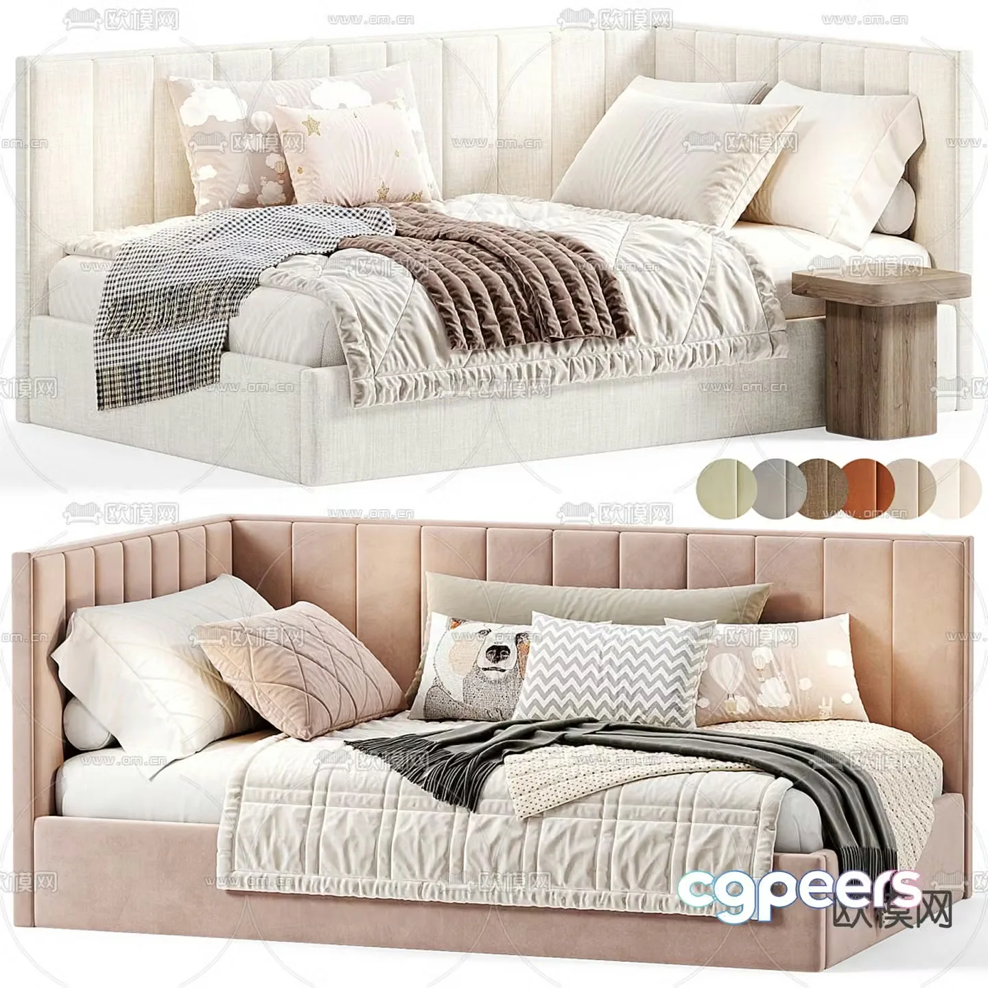 Children’s bed sofa bed 3d model