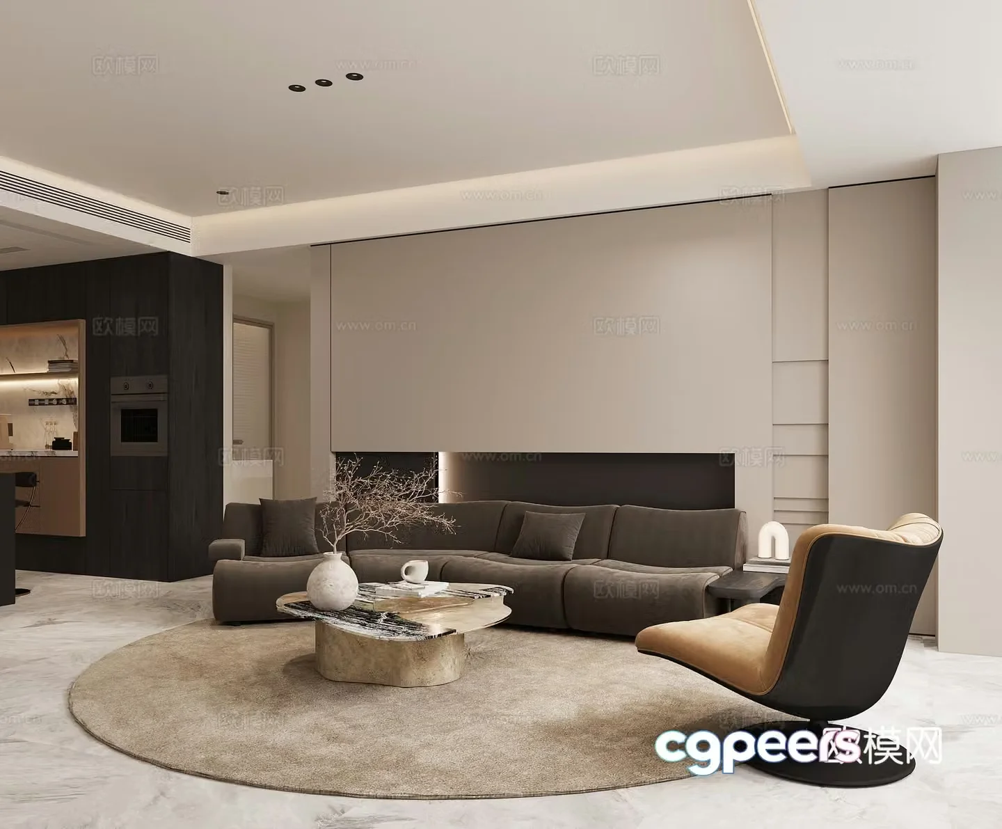 Modern living room 3d model