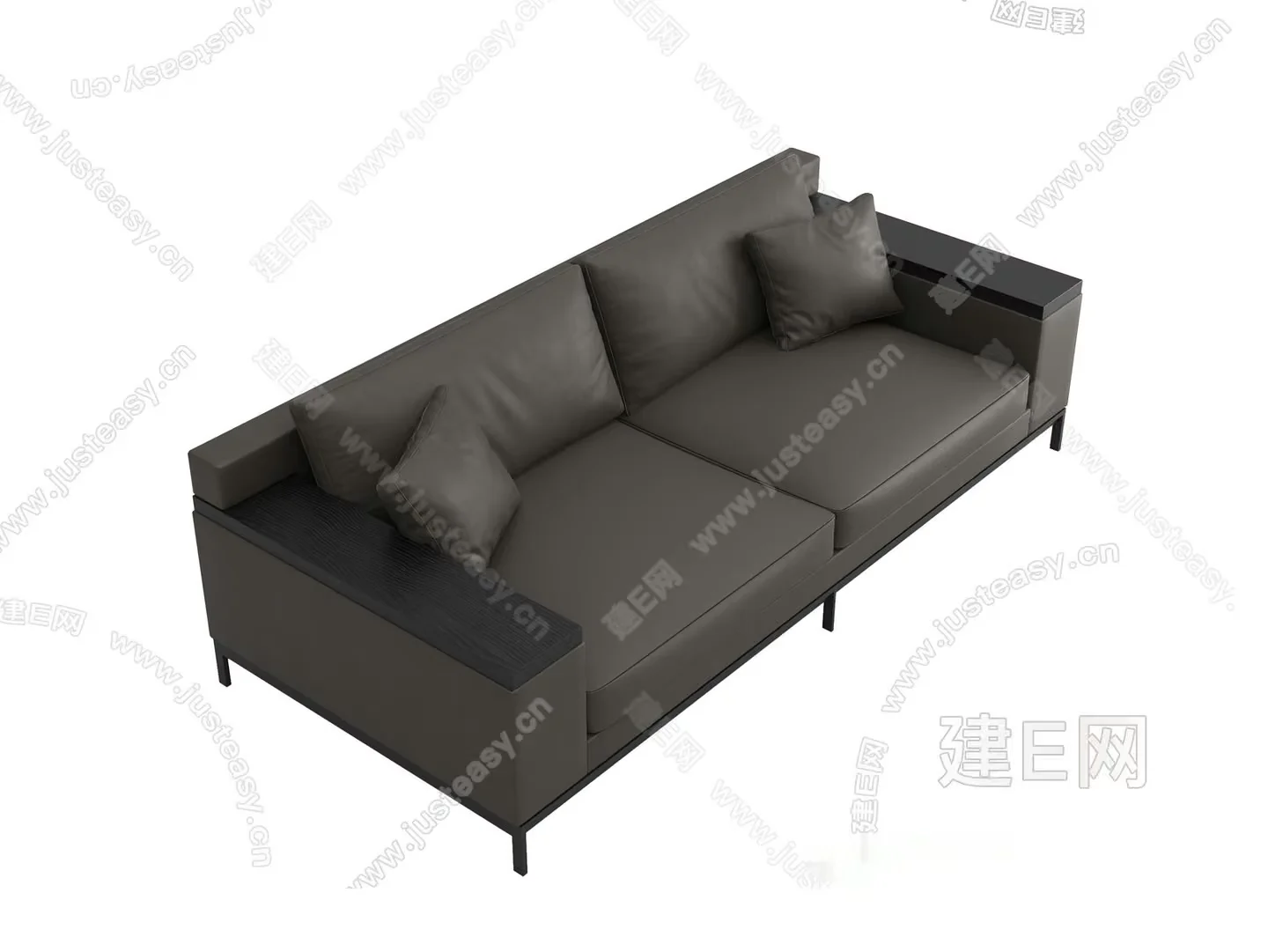 Modern Gray Sofa 3D Model – 4750 – CORONA Render