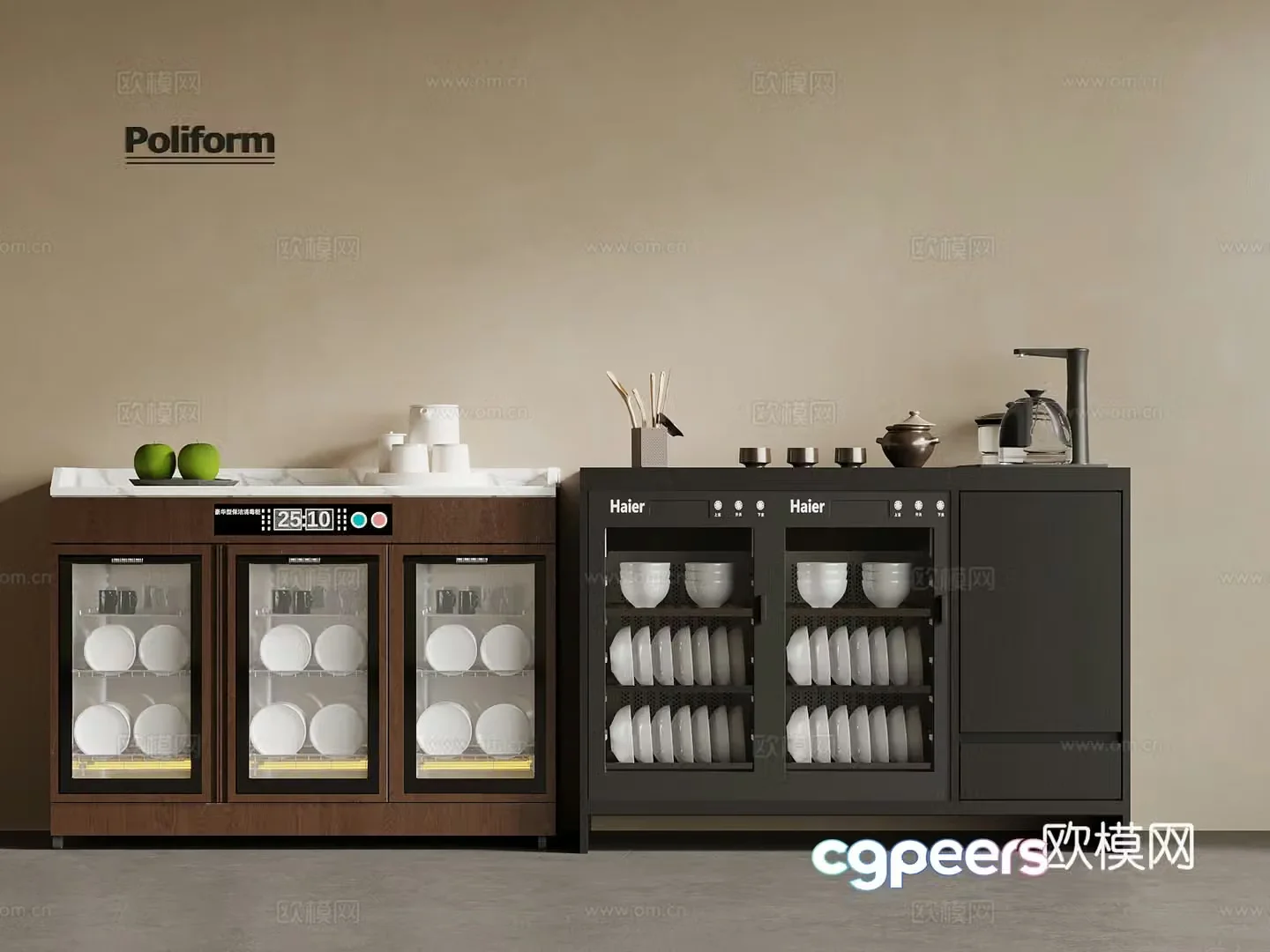 Modern dining cabinet disinfection cabinet sideboard 3D model