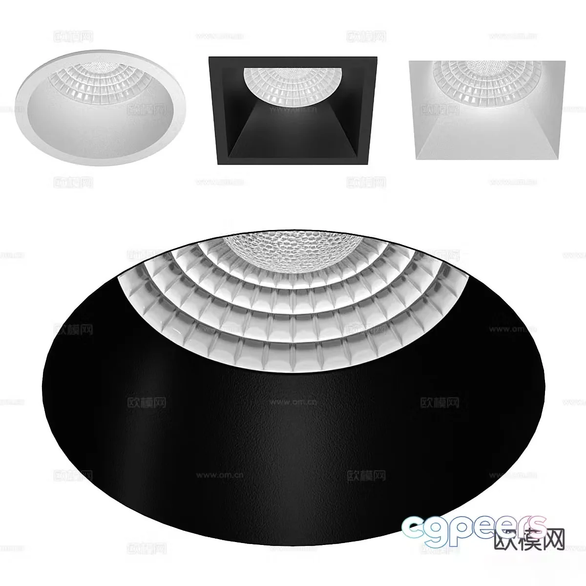 Recessed downlight spotlight 3d model