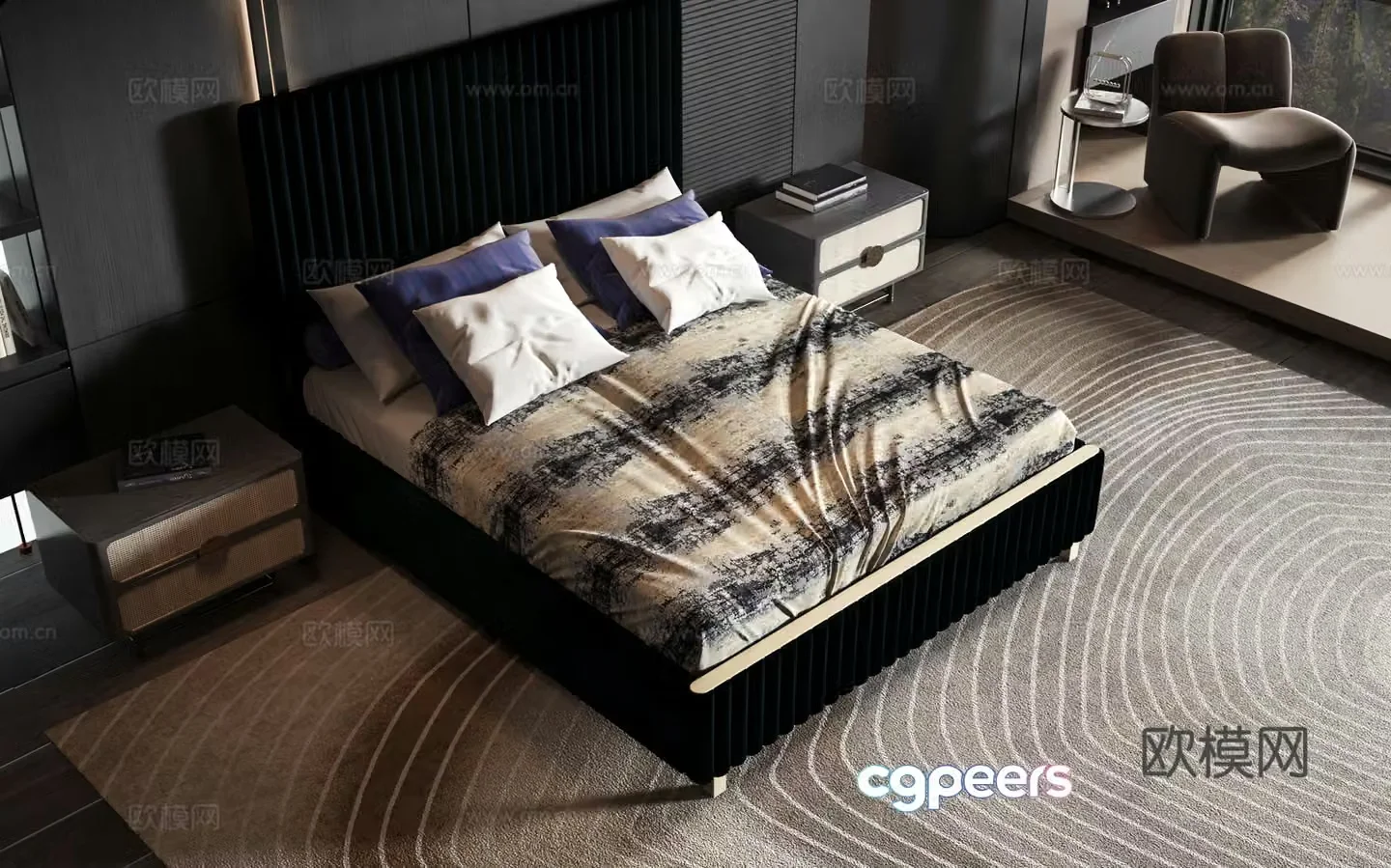 Modern style product bed 3d model