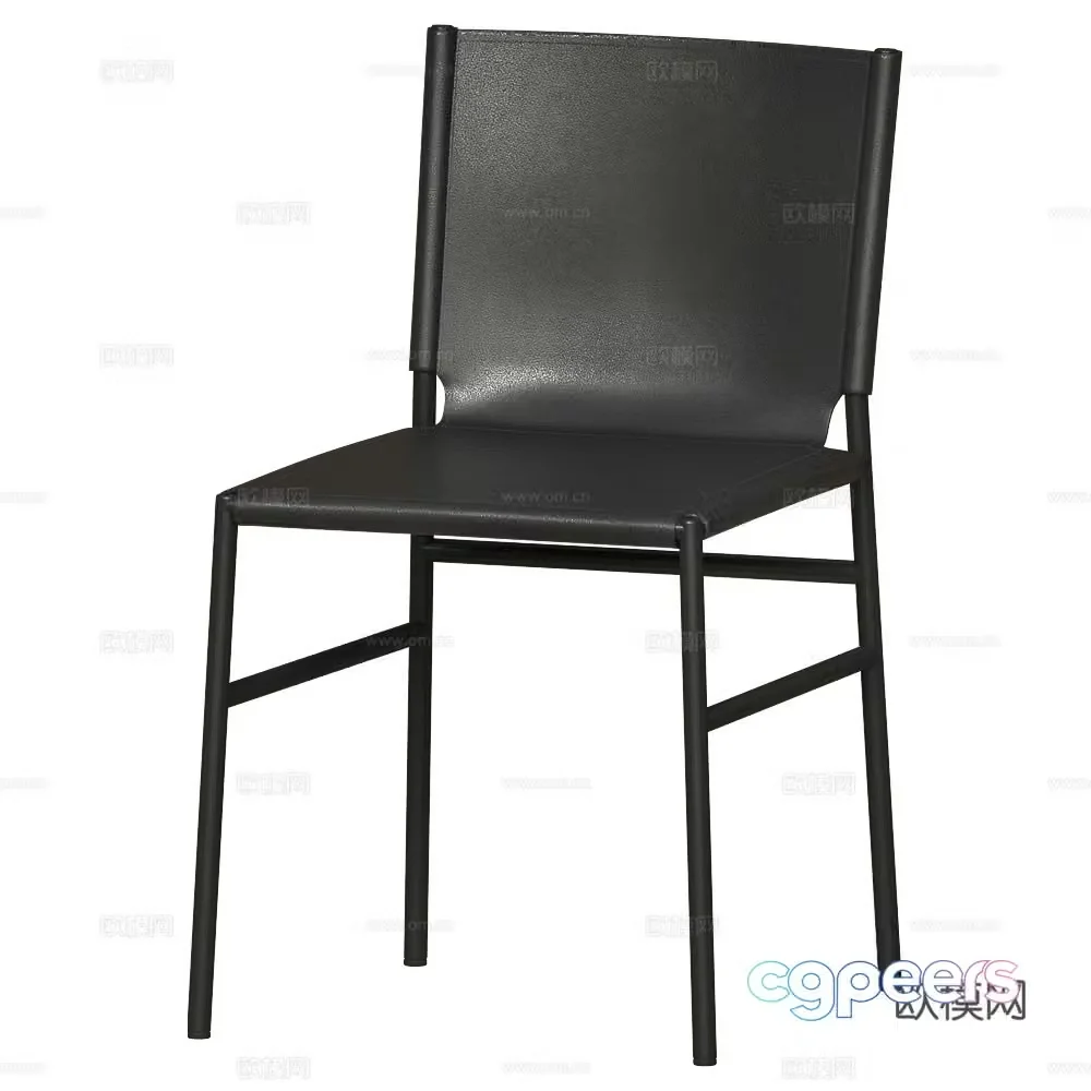 Modern Italian minimalist leather chair 3d model