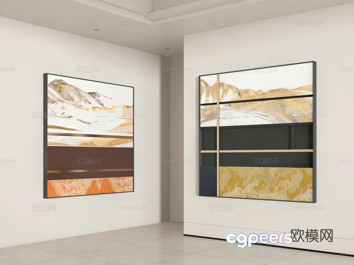 3D model of hanging painting