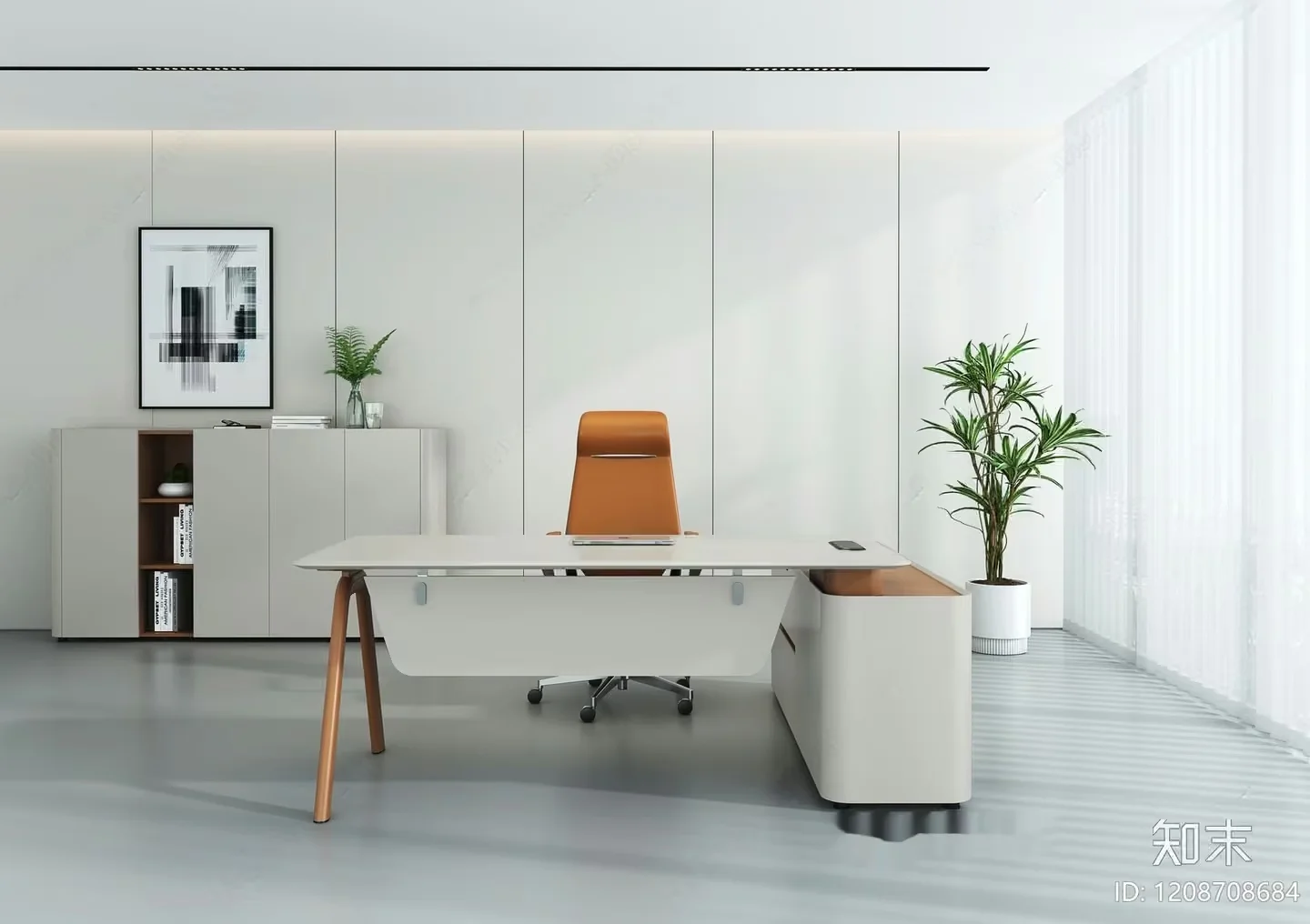 Modern Office Space 3D Model – 3266 – VRAY Render
