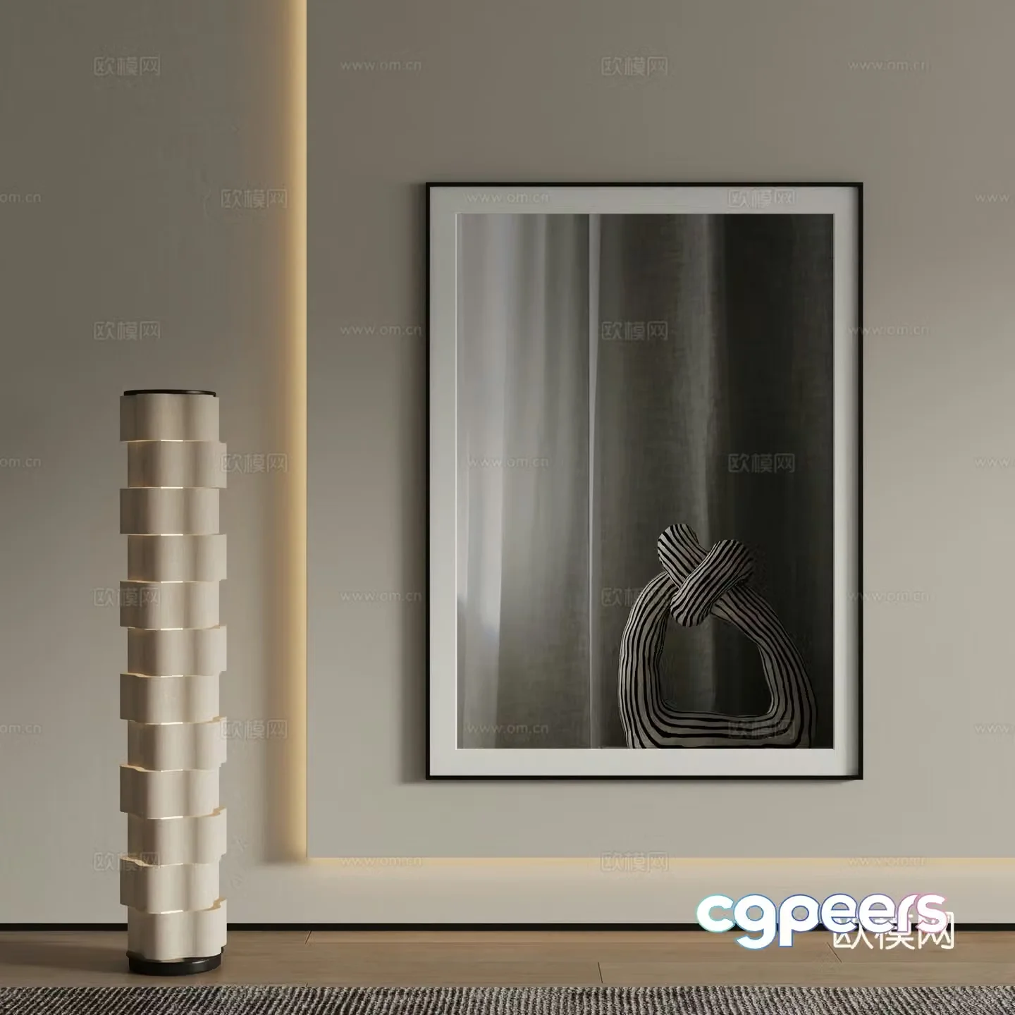 Modern Art Painting Decorative Painting 3D Model