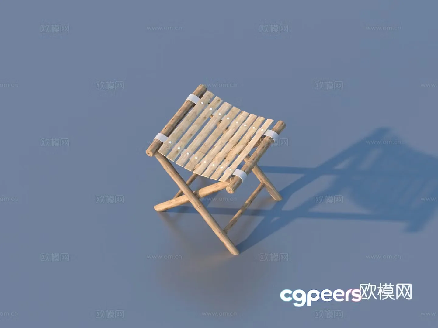 Mastoon stool stool foldable solid wood stool 3d model