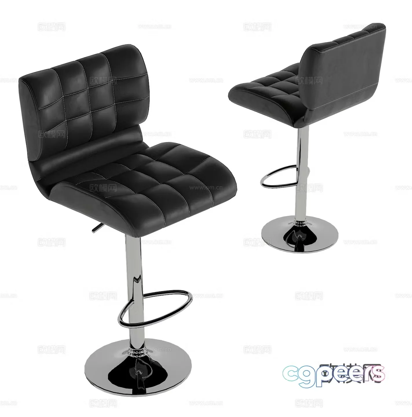 Modern bar chair 3d model